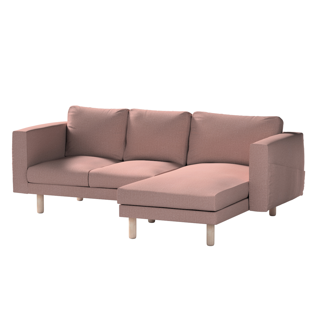 Bezug für Norsborg 3-Sitzer Sofa mit Recamiere, altrosa, Norsborg Bezug für günstig online kaufen