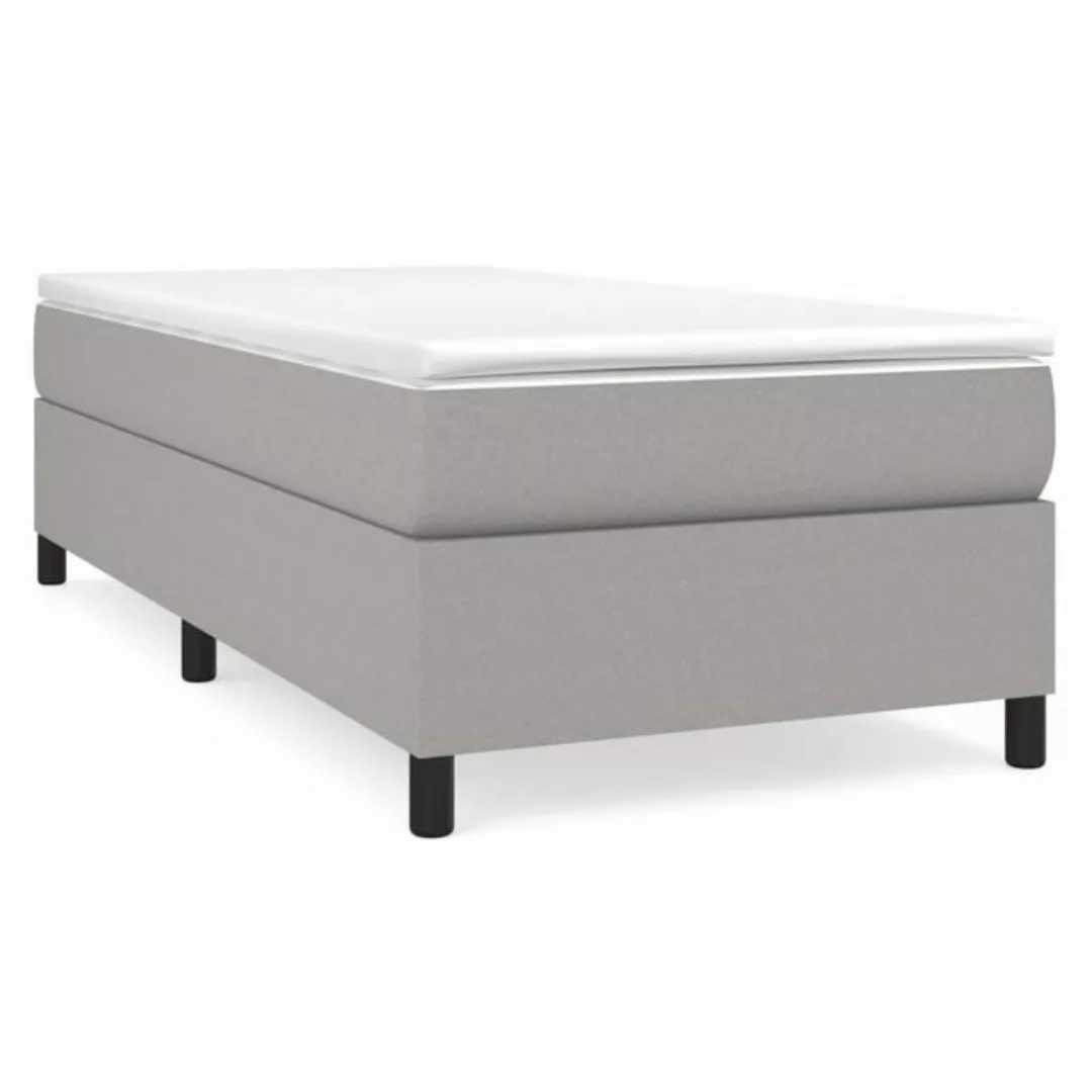 vidaXL Boxspringbett mit Matratze Hellgrau 90x190 cm Stoff1377618 günstig online kaufen