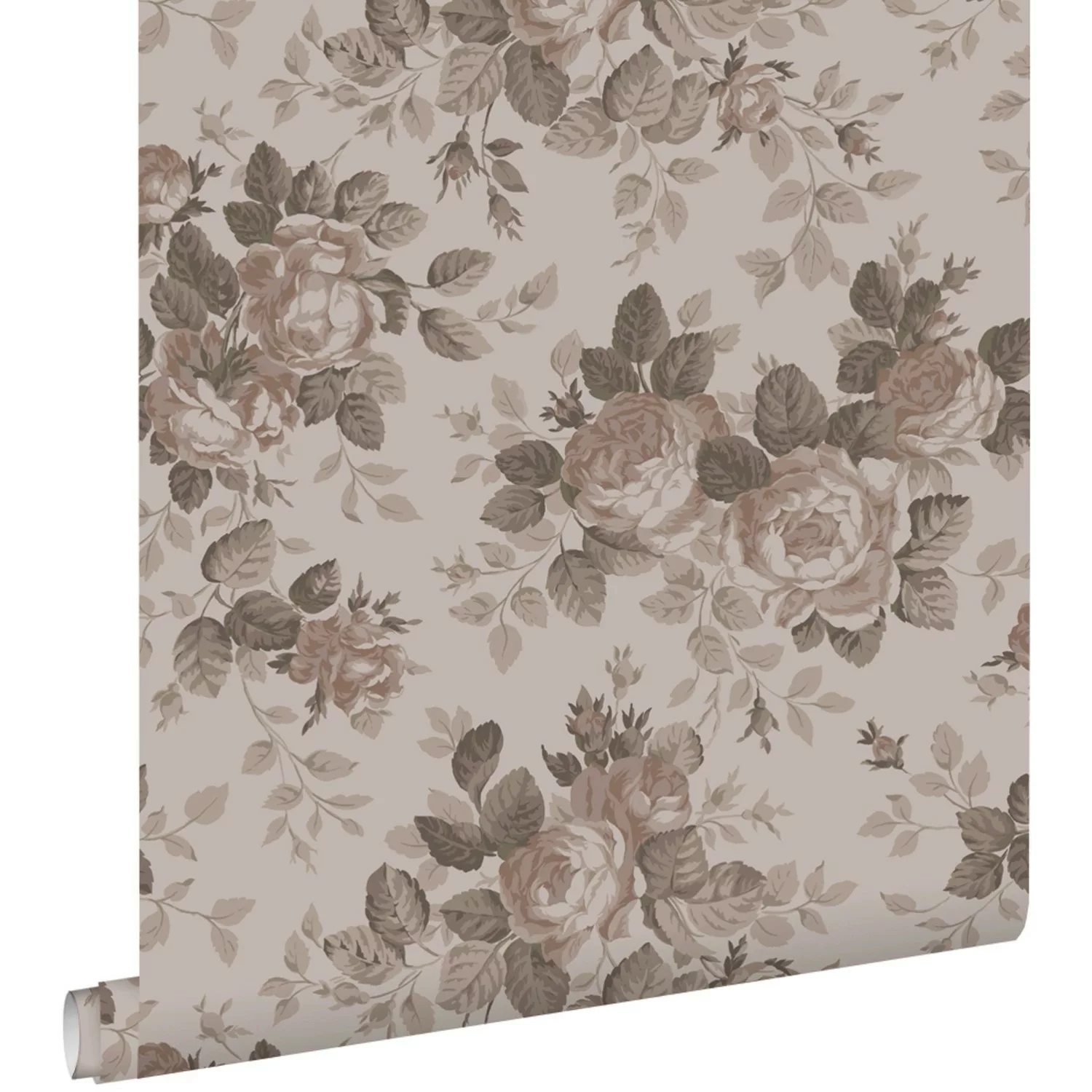 ESTAhome Tapete Blumenmuster Altrosa 50 x 900 cm 139404 günstig online kaufen