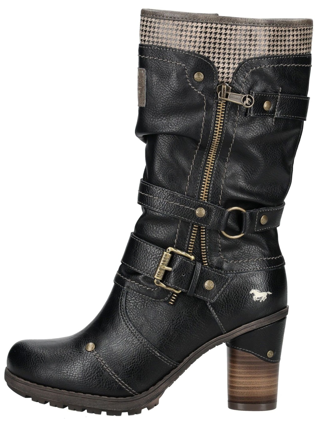 Mustang Shoes High-Heel-Stiefel "Mustang Shoes Stiefel Lederimitat/Textil" günstig online kaufen