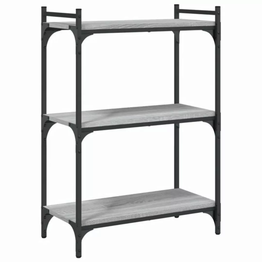 vidaXL Bücherregal Bücherregal 3 Böden Grau Sonoma 60x30x86 cm Spanplatte günstig online kaufen