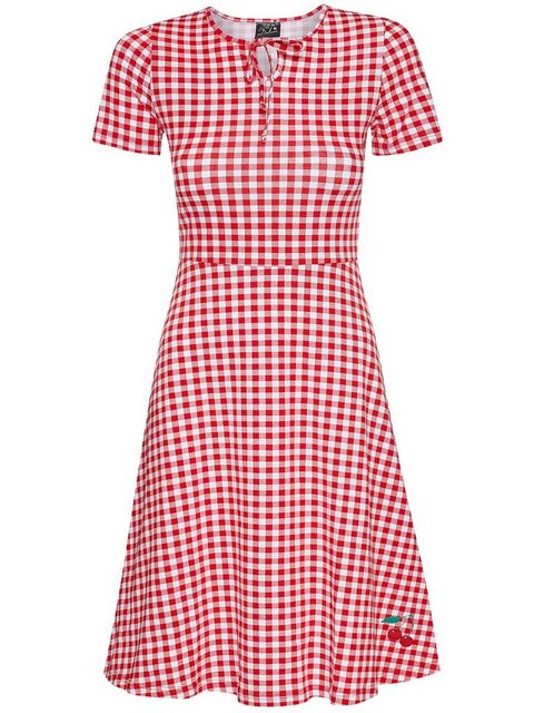 Pussy Deluxe Back to 1955 Red Plaid Damen A-Linien-Kleid rot allover günstig online kaufen