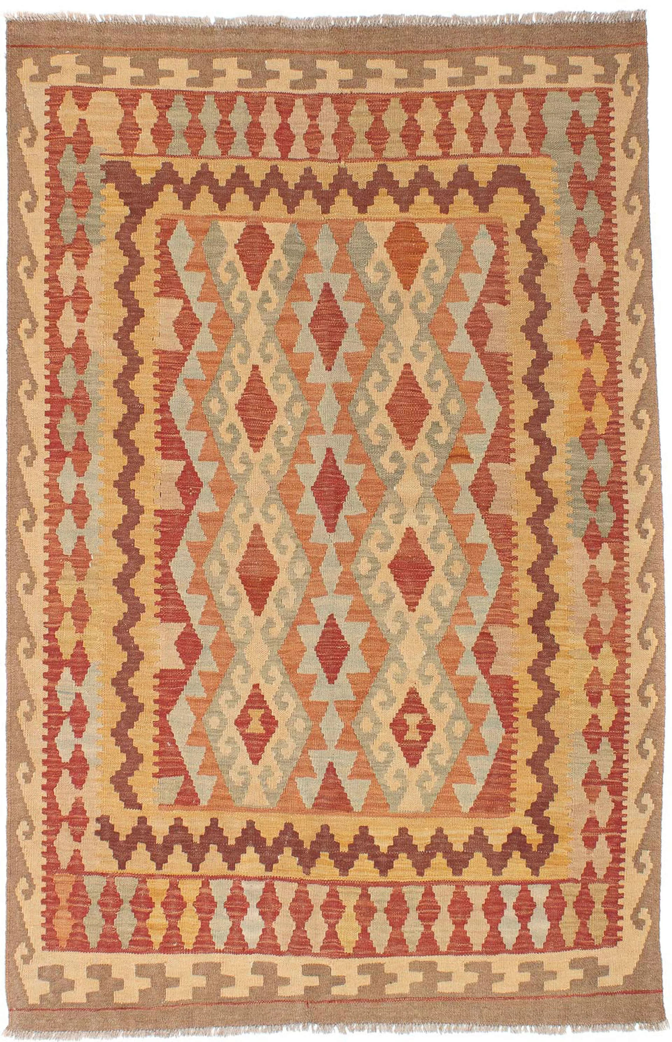 morgenland Wollteppich »Kelim - Oriental - 203 x 145 cm - mehrfarbig«, rech günstig online kaufen