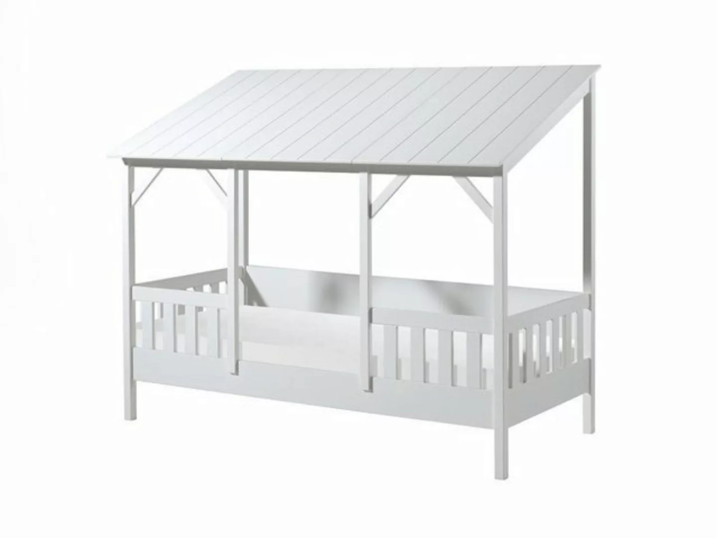 Natur24 Kinderbett Bett 214,2 x 174 x 105,3 cm MDF Massivholz Weiß günstig online kaufen