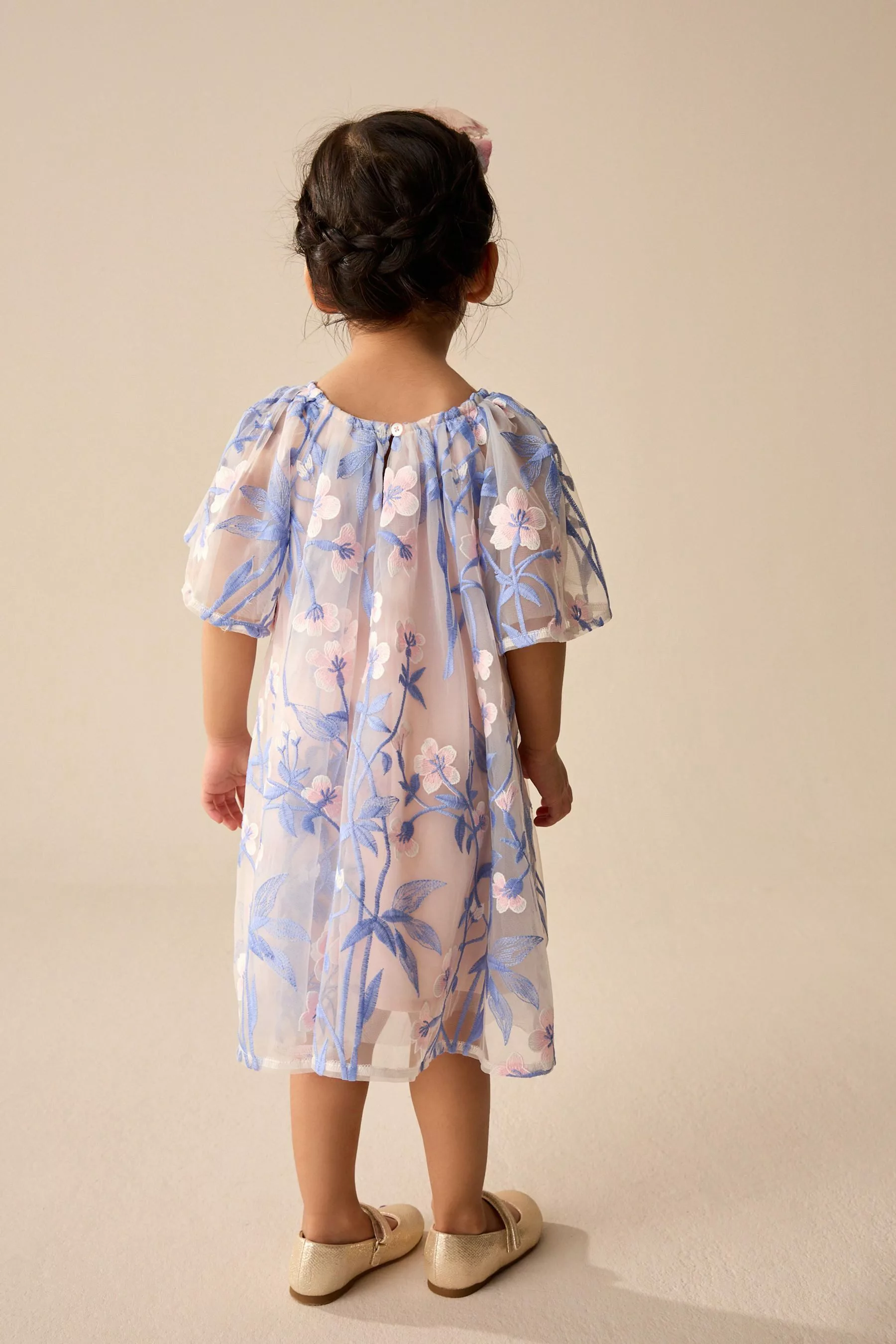Next Tüllkleid Besticktes Kleid aus Netzstoff günstig online kaufen
