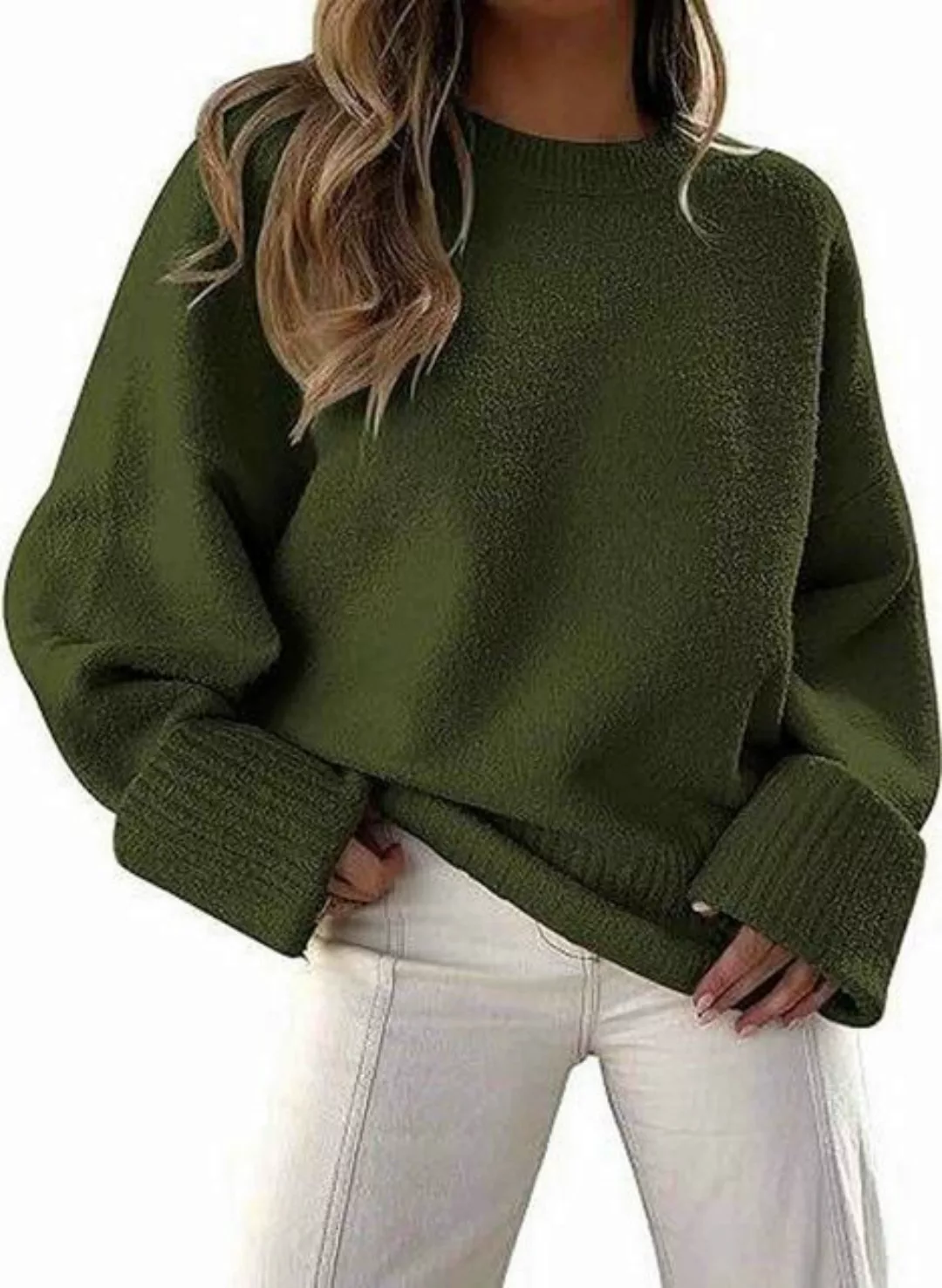 YRIIOMO Strickpullover Hochgeschlossenes, modisches, überziehbares Oberteil günstig online kaufen