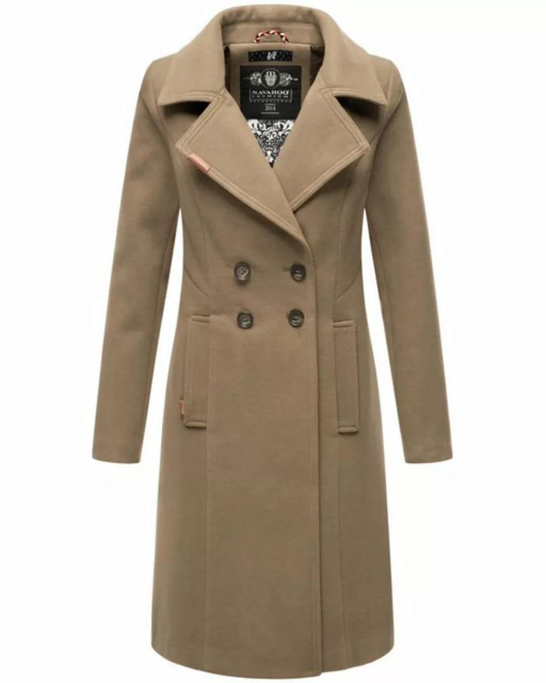 Navahoo Wintermantel "Wooly", edler Damen Trenchcoat in Wollmantel-Optik günstig online kaufen