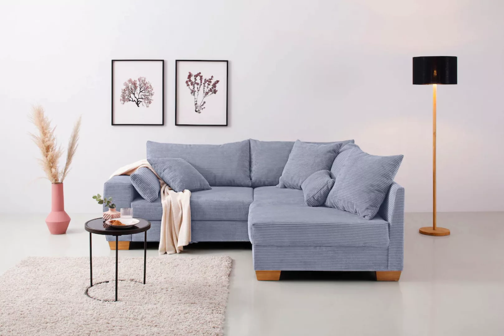 Home affaire Ecksofa "Helena II DuraSpring", mit Taschenfederkern, bis 140 günstig online kaufen