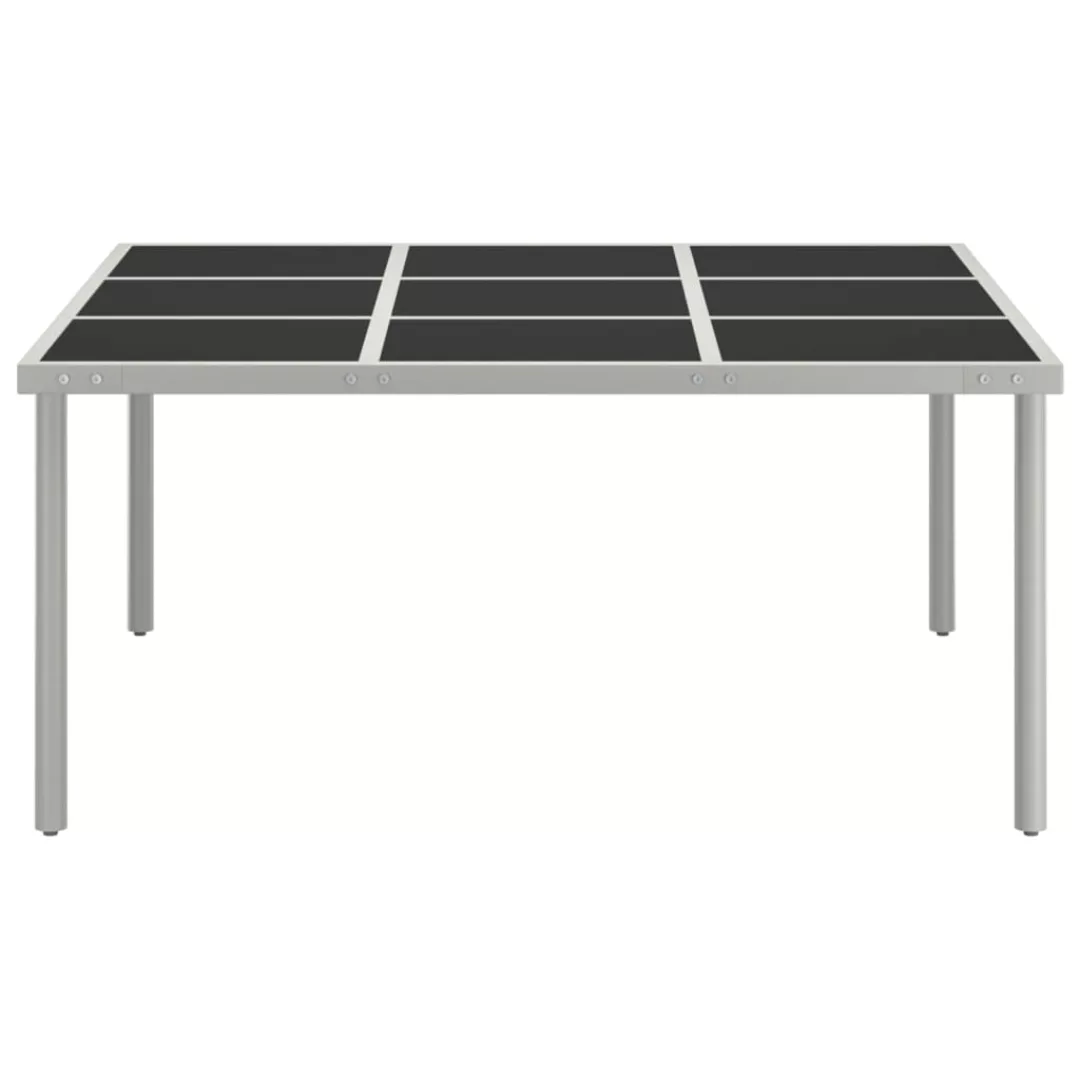 Garten-esstisch 170x170x74,5 Cm Glas Und Stahl günstig online kaufen