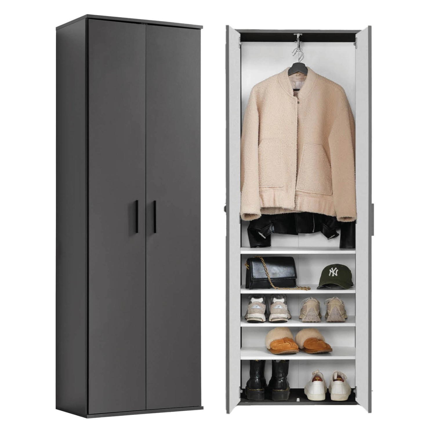mokebo Garderobenschrank Der Lange Flurschrank Haushaltsschrank oder Mehrzw günstig online kaufen