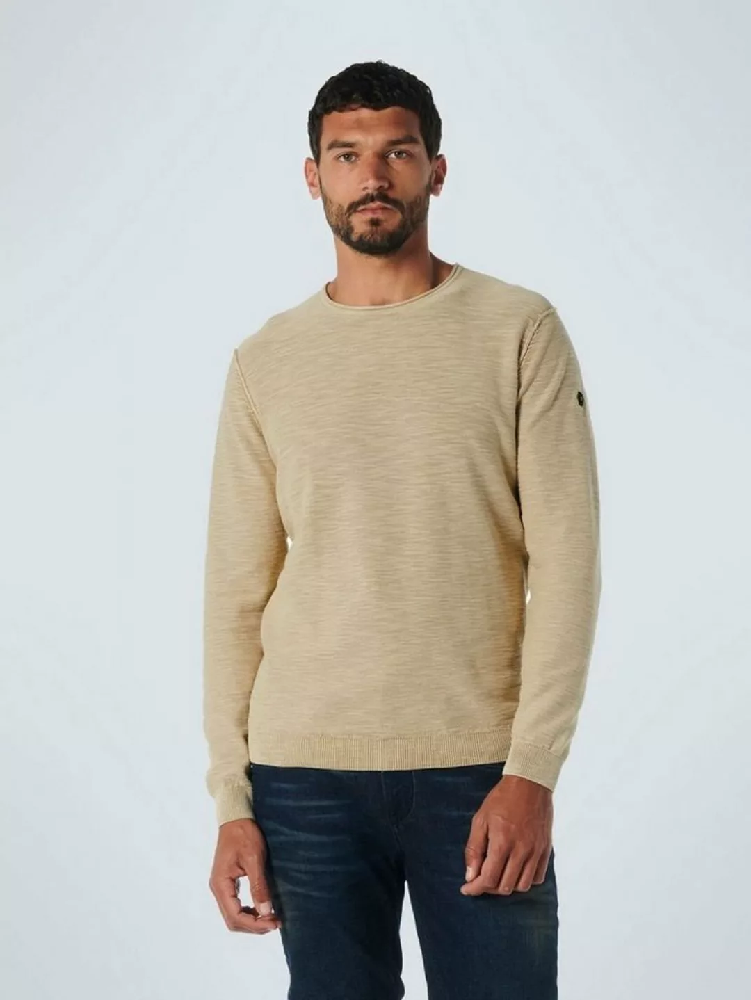 NO EXCESS Strickpullover Pullover Crewneck 2 Coloured Jacqua günstig online kaufen