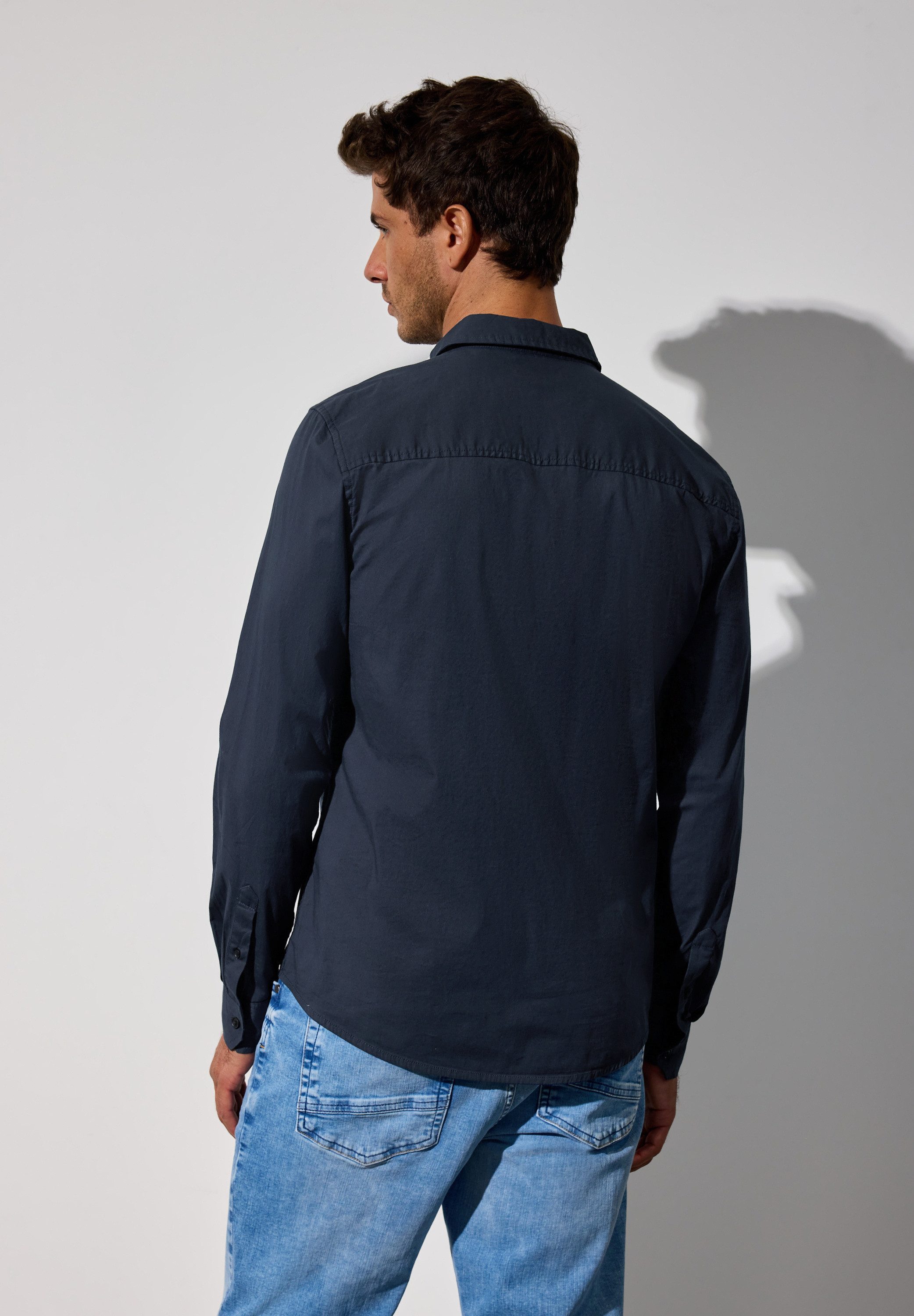 STREET ONE MEN Langarmhemd, mit Brusttasche günstig online kaufen