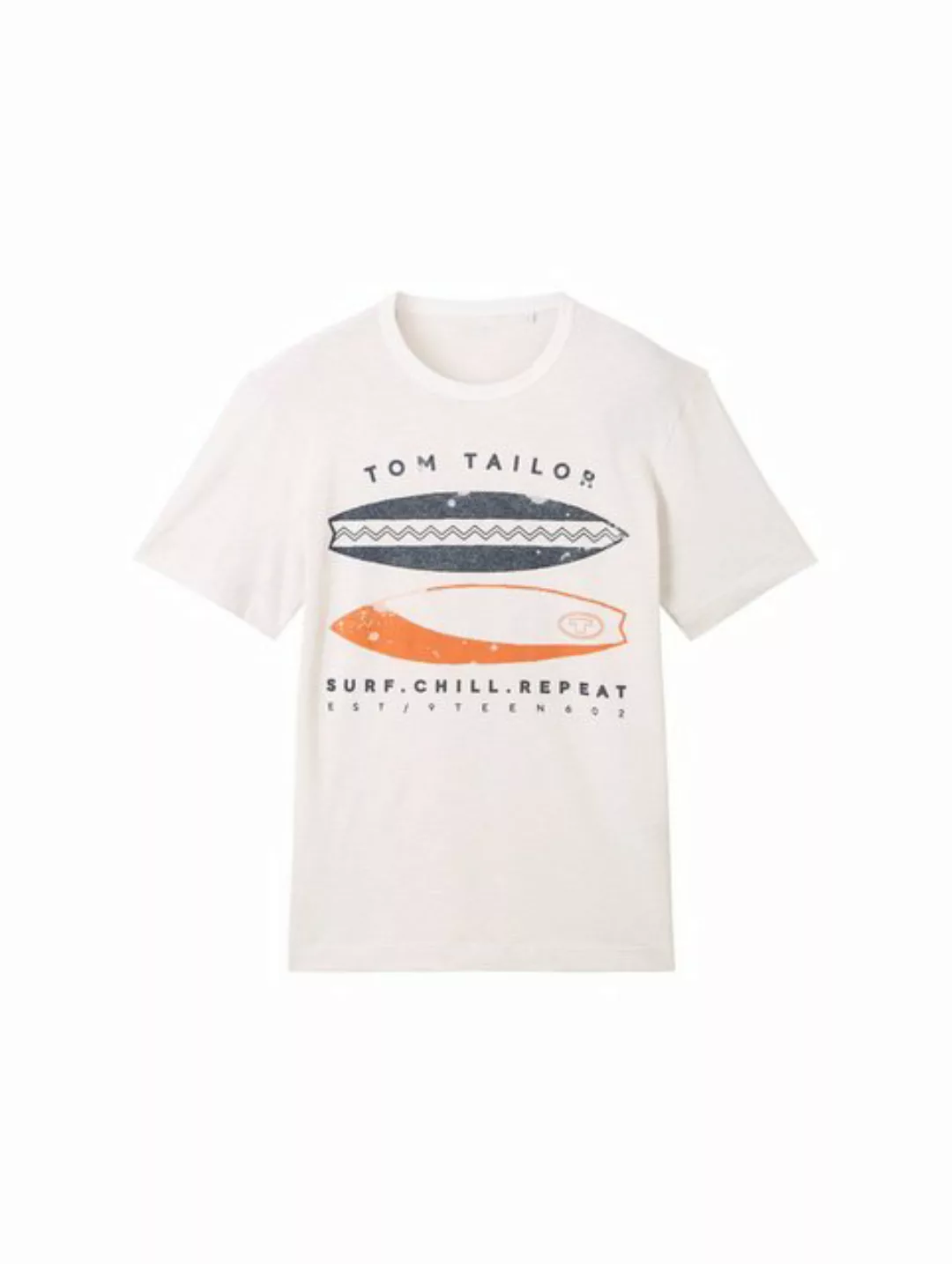 TOM TAILOR Print-Shirt aus reiner Baumwolle günstig online kaufen
