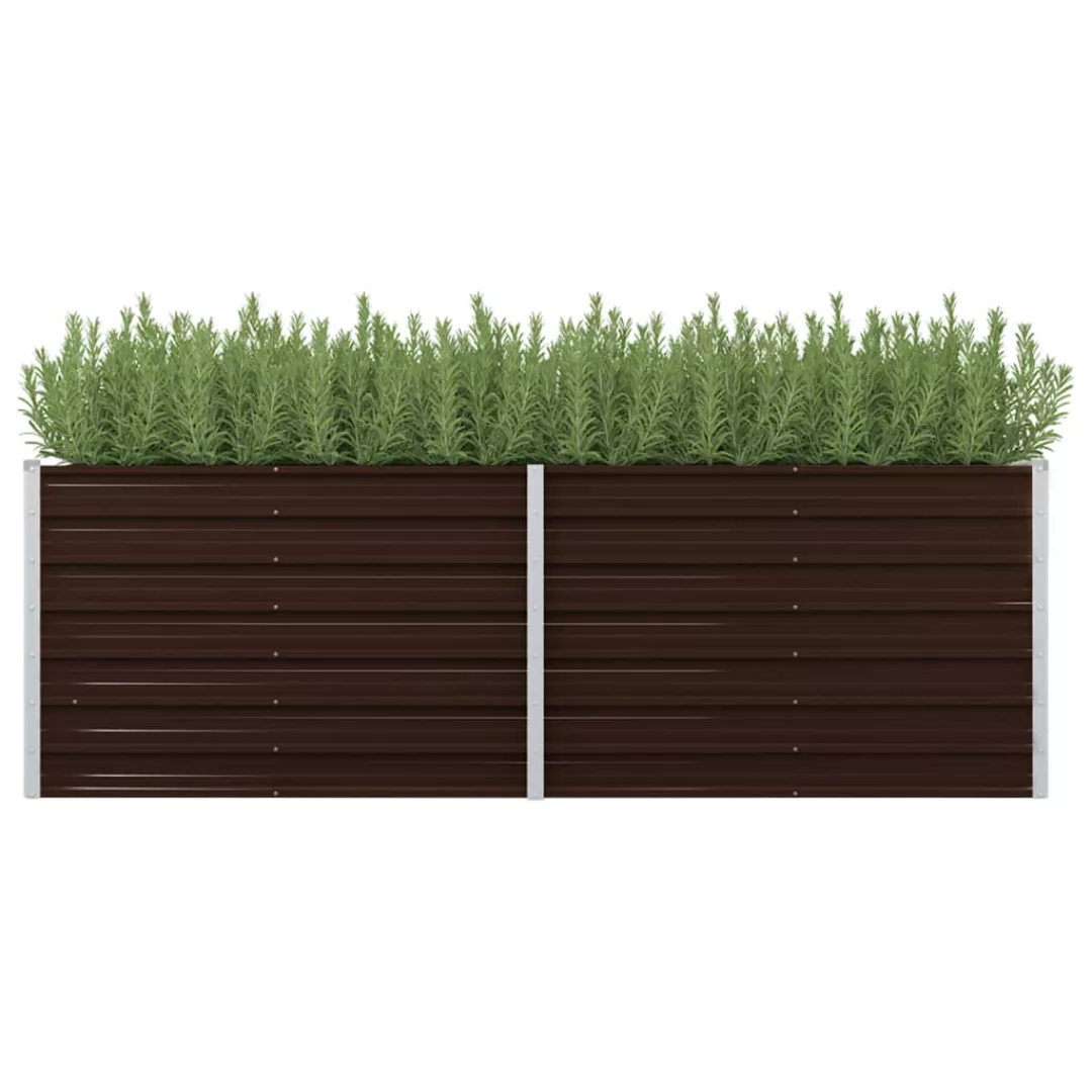 Garten-hochbeet Braun 240 X 80 X 77 Cm Verzinkter Stahl günstig online kaufen