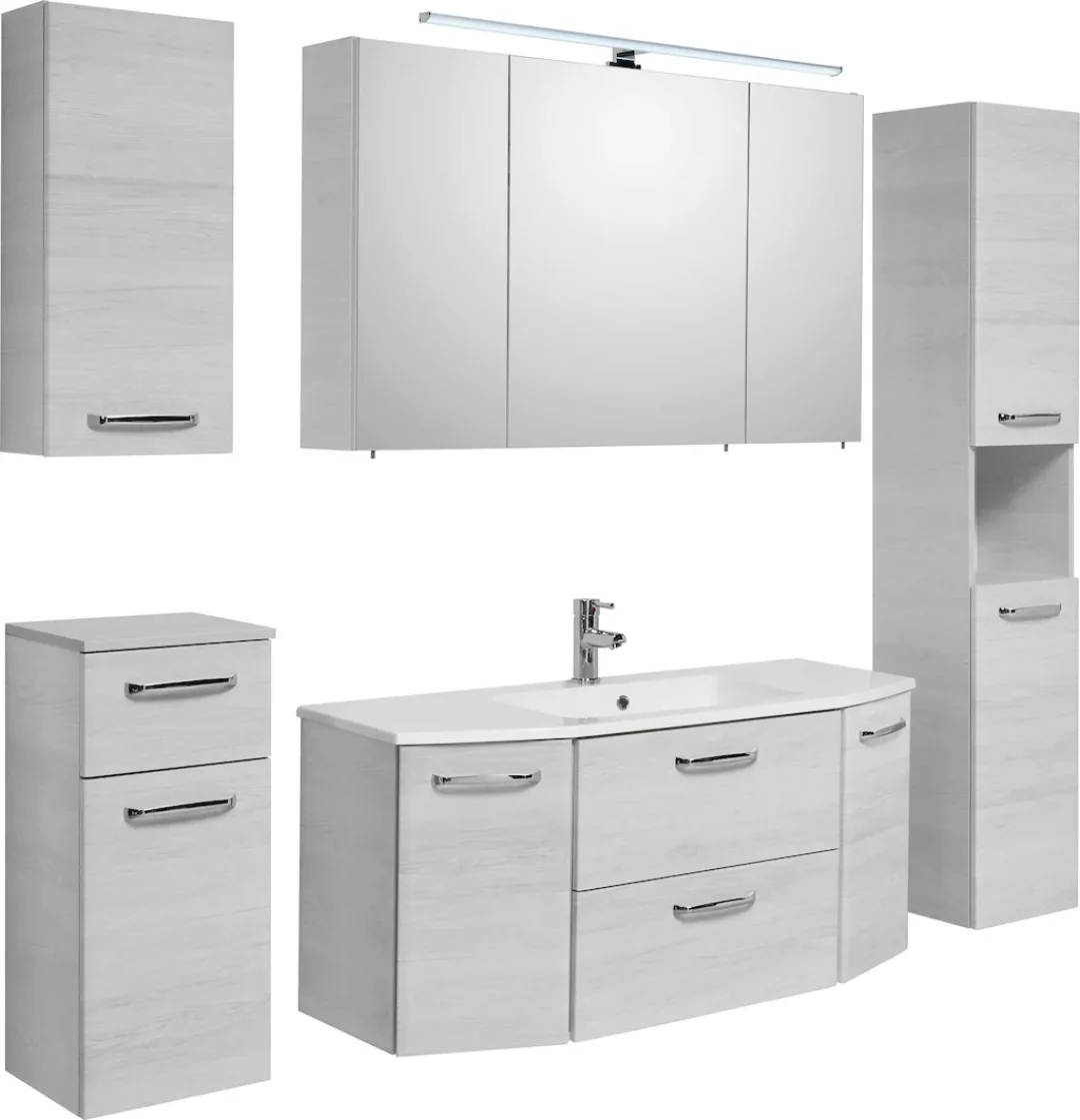 Saphir Badmöbel-Set "Quickset 936 5-teilig, Mineralmarmor-Waschtisch mit LE günstig online kaufen