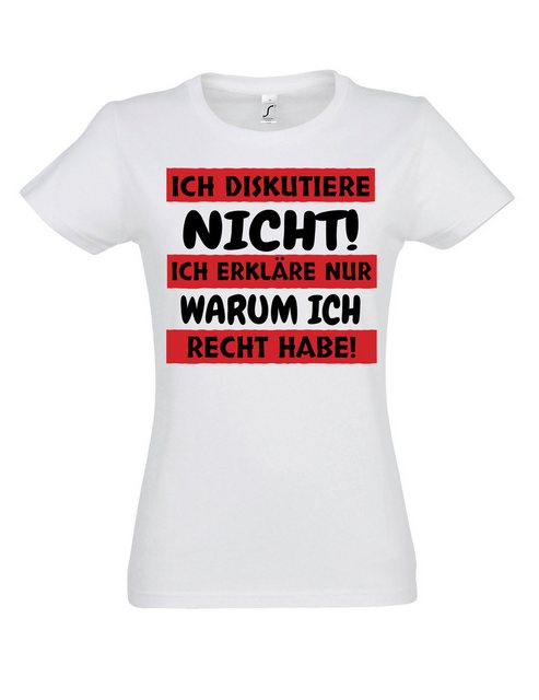 Youth Designz T-Shirt "Ich diskutiere nicht" Damen T-Shirt Print lustig Sta günstig online kaufen