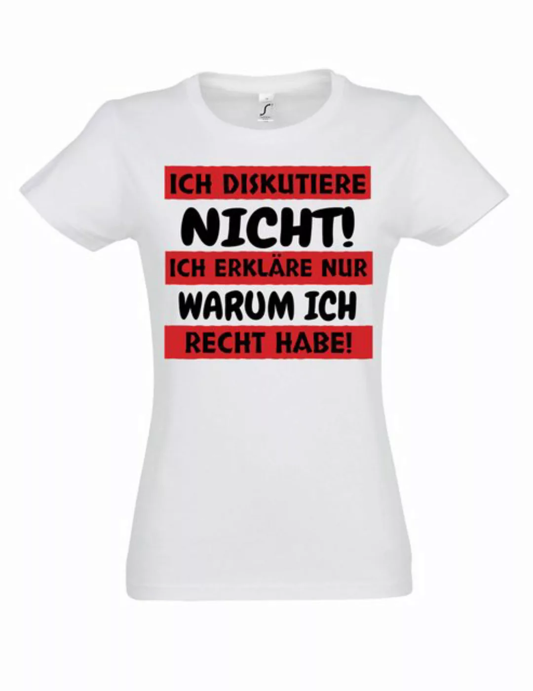 Youth Designz T-Shirt "Ich diskutiere nicht" Damen T-Shirt Print lustig Sta günstig online kaufen