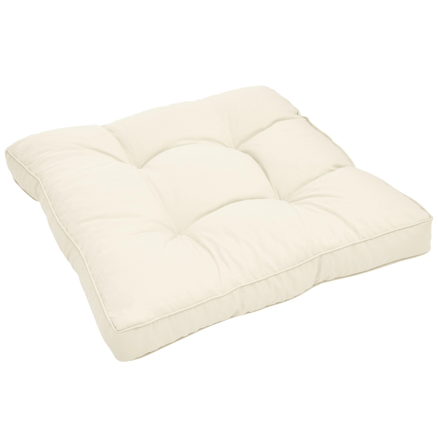 Beautissu Xluna Loungekissen Sitz 50x50x10cm Natur günstig online kaufen
