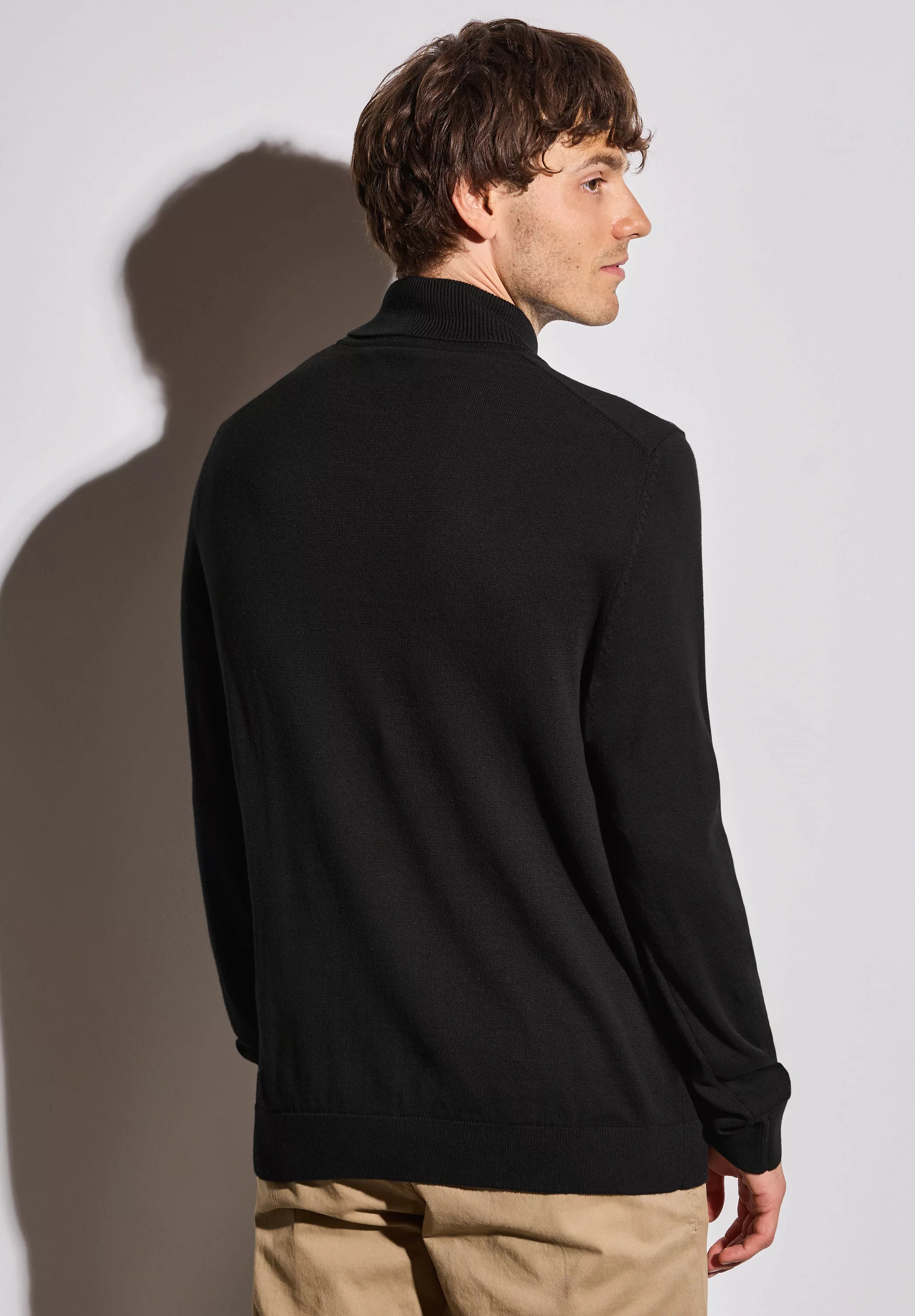 STREET ONE MEN Rollkragenpullover, aus reiner Baumwolle günstig online kaufen