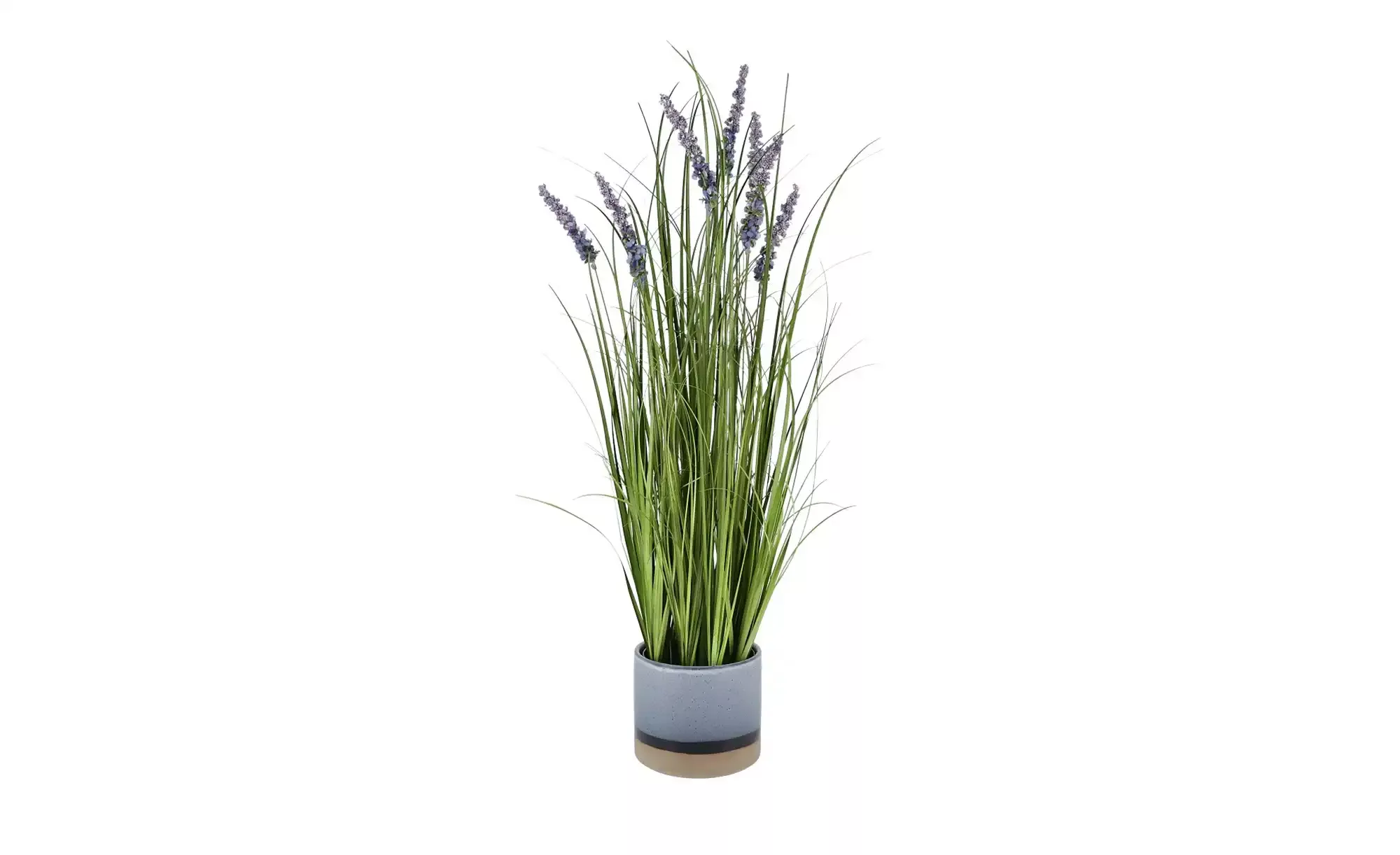 Grasbüschel mit Lavendelblüten ¦ lila/violett ¦ Kunststoff, Zement ¦ Maße ( günstig online kaufen