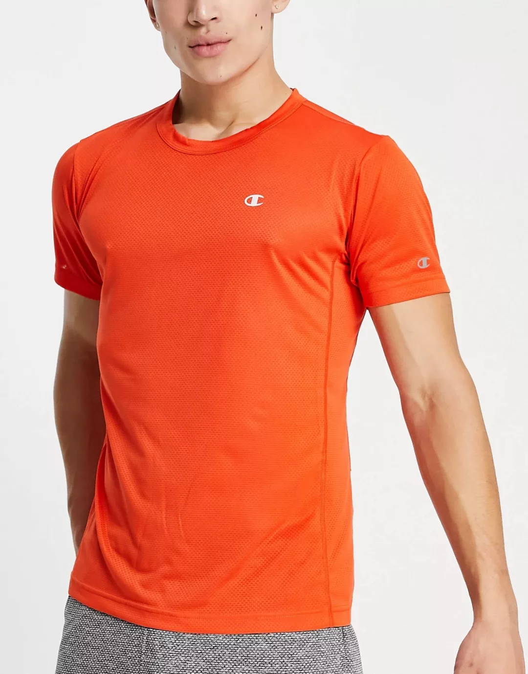 Champion – Sport-T-Shirt in Rot mit Logo günstig online kaufen