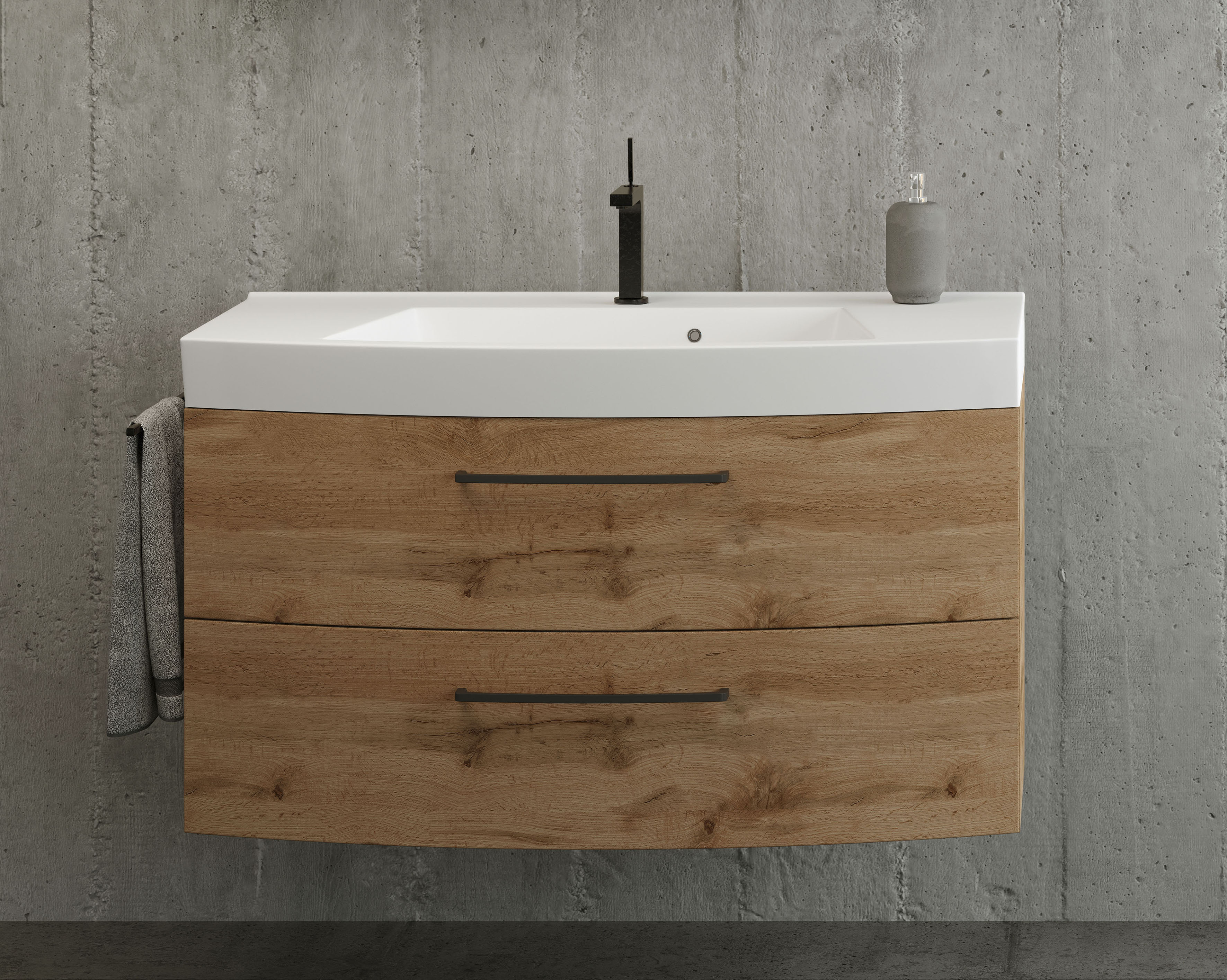 welltime Waschbeckenschrank »Chicago«, Badmöbel, Waschtisch, Breite 100 cm, günstig online kaufen