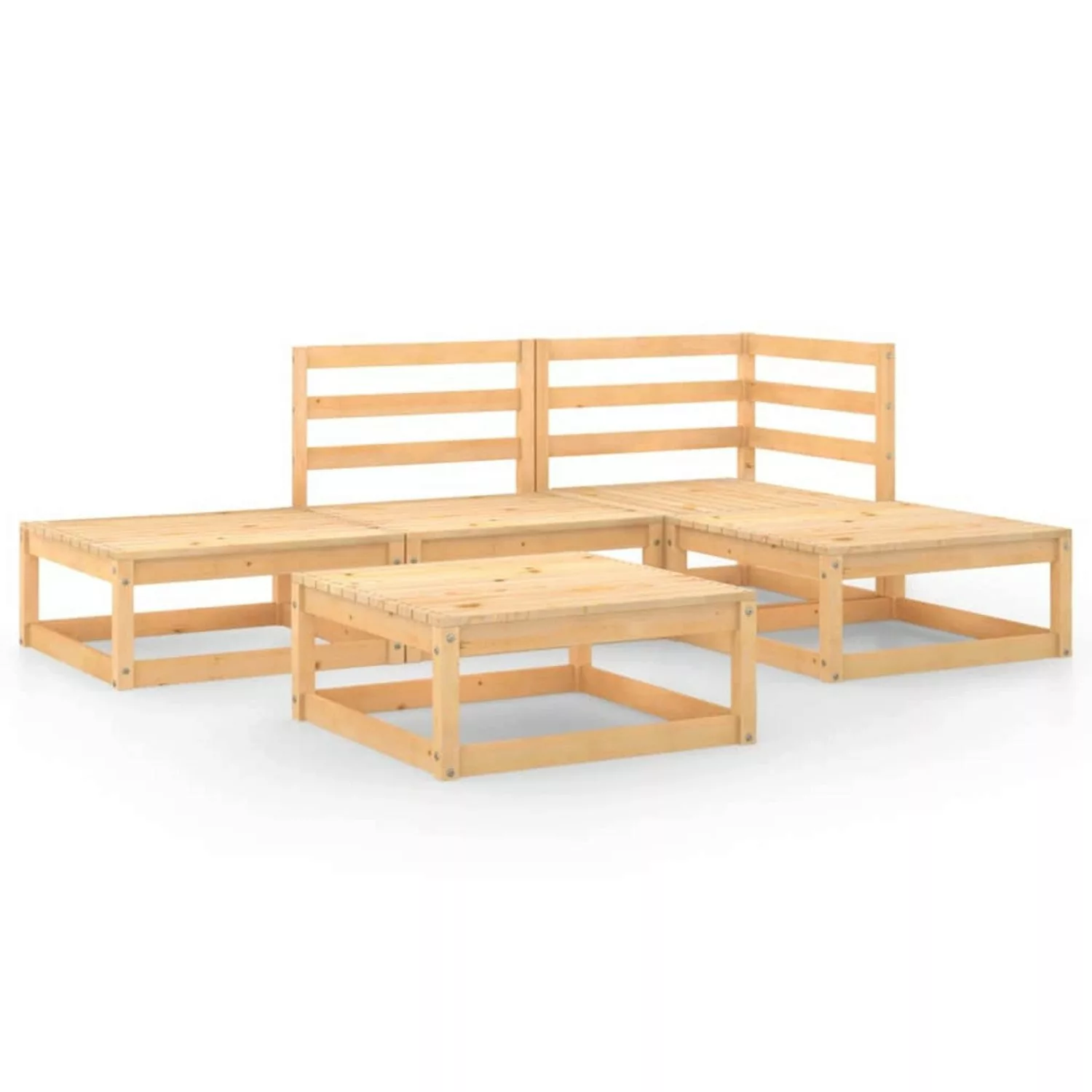 5-tlg. Garten-lounge-set Massivholz Kiefer günstig online kaufen