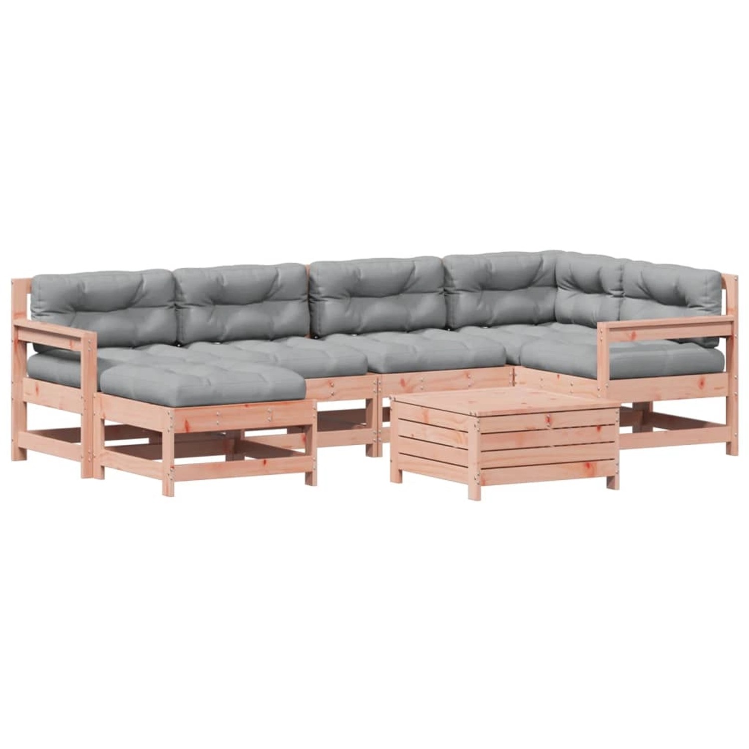 vidaXL 7-Tlg Garten-Lounge-Set mit Kissen Massivholz Douglasie 3250946 günstig online kaufen