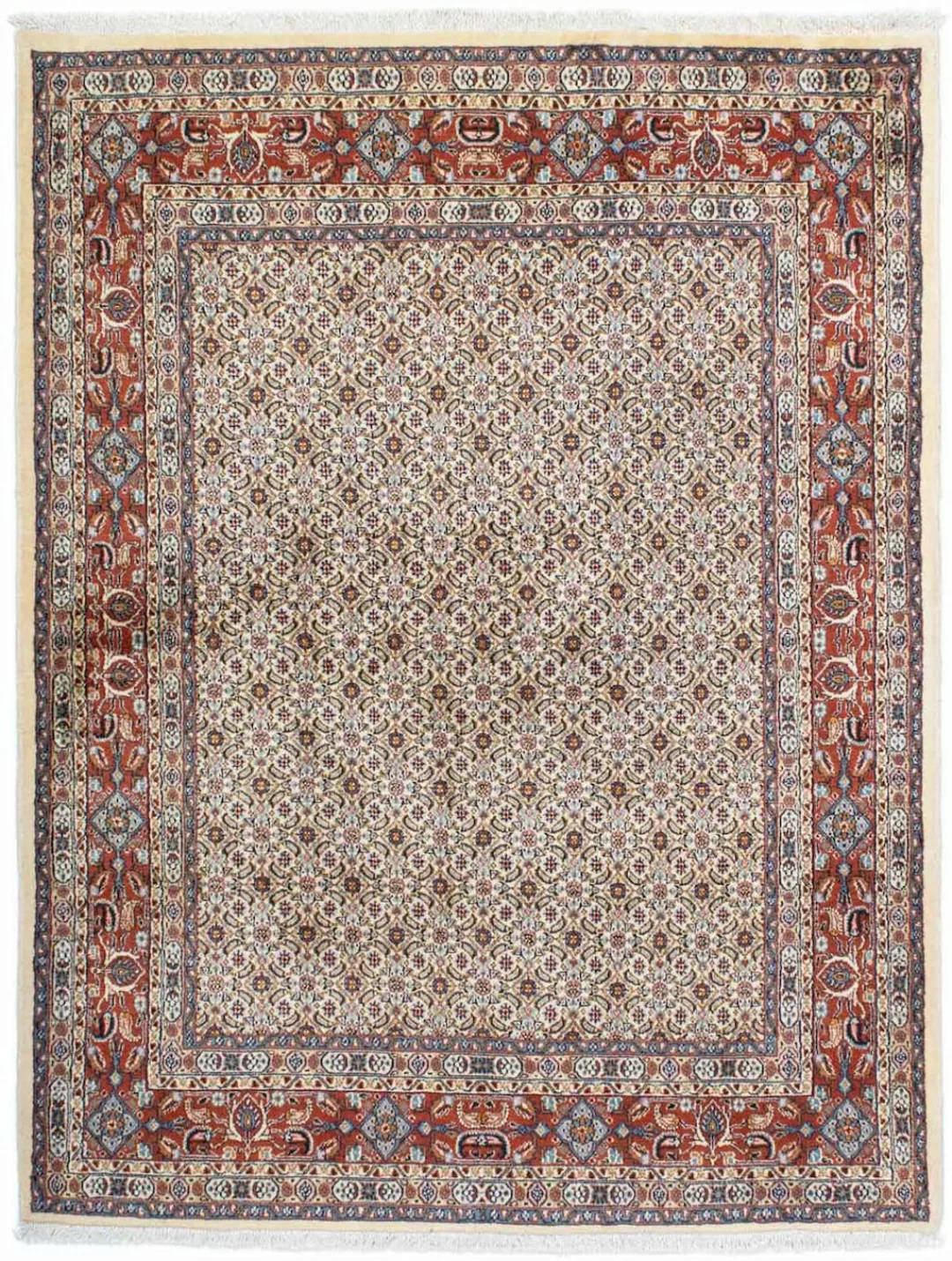 morgenland Wollteppich »Moud Stark Gemustert Beige 188 x 151 cm«, rechtecki günstig online kaufen