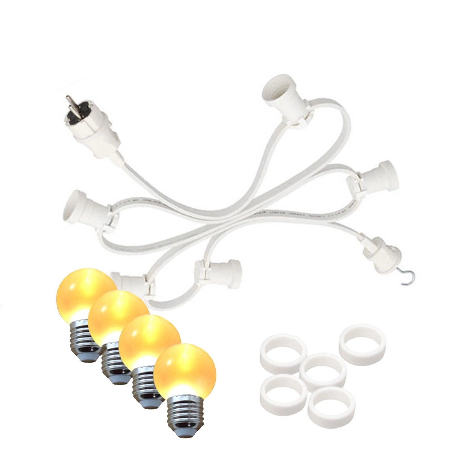 Satisfire Illu- Partylichterkette 20m Weiß Für Außen Garten 40 Ultra-Warmwe günstig online kaufen
