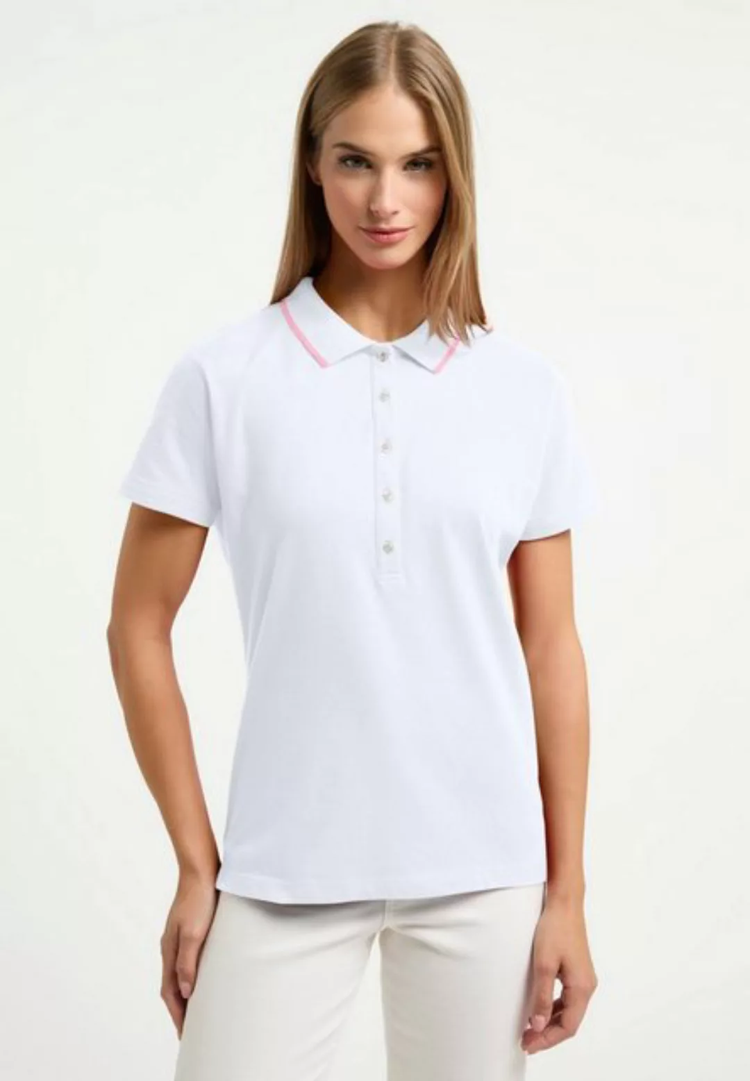 Frieda & Freddies NY Poloshirt Polo-shirt mit Knopfleiste günstig online kaufen