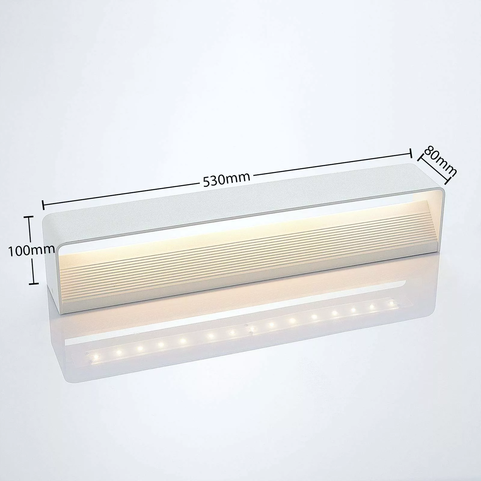LED-Wandleuchte Lonisa, weiß, 53 cm günstig online kaufen