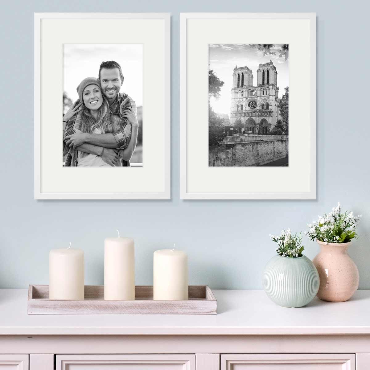 PHOTOLINI Bilderrahmen 2er Set Echtholz mit günstig online kaufen