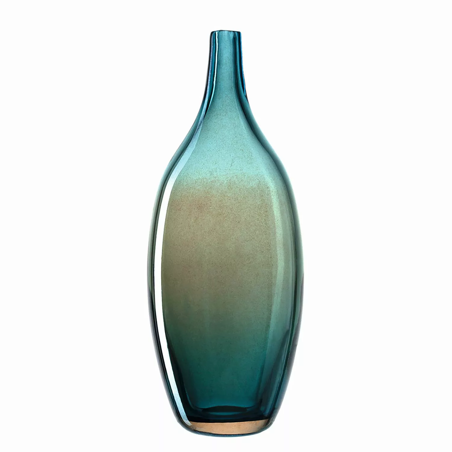 home24 Leonardo Vase Lucente II Türkis Glas 13x32x13 cm (BxHxT) illuminants günstig online kaufen