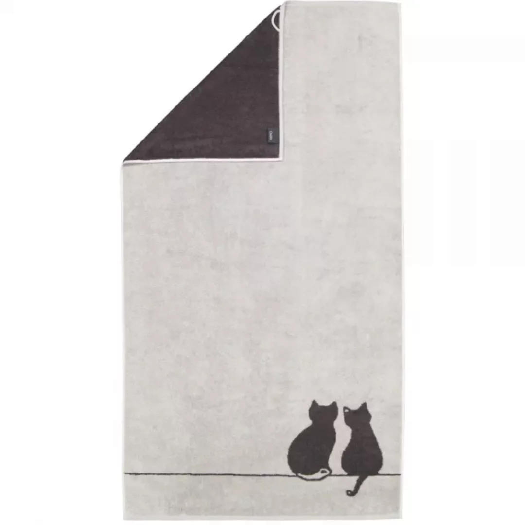 Cawö Handtücher CUTE CATS EDITION You & Me 6263 - Farbe: platin/basalt - 70 günstig online kaufen