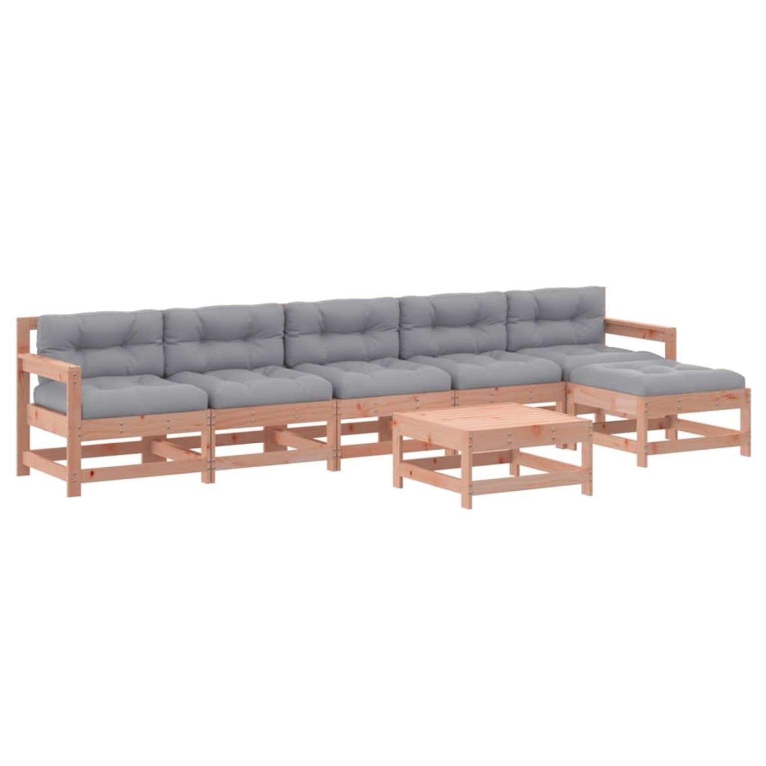 vidaXL 7-Tlg Garten-Lounge-Set mit Kissen Massivholz Douglasie 3185974 günstig online kaufen
