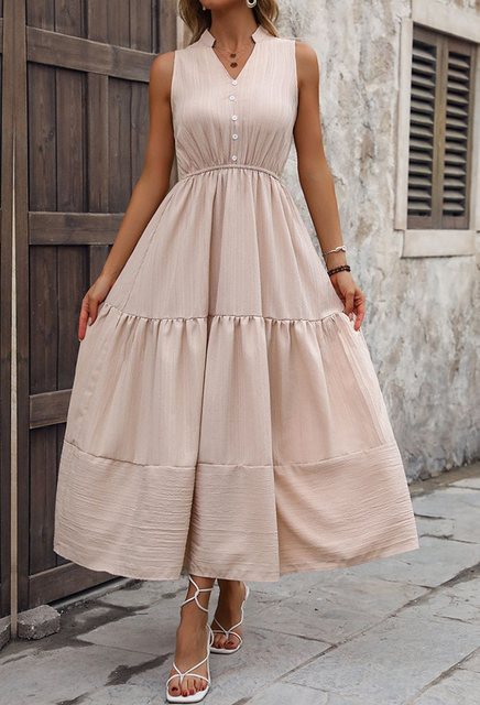 SEGUEN Strandkleid Einfarbiges, temperamentvolles, schlankes Sommerkleid fü günstig online kaufen