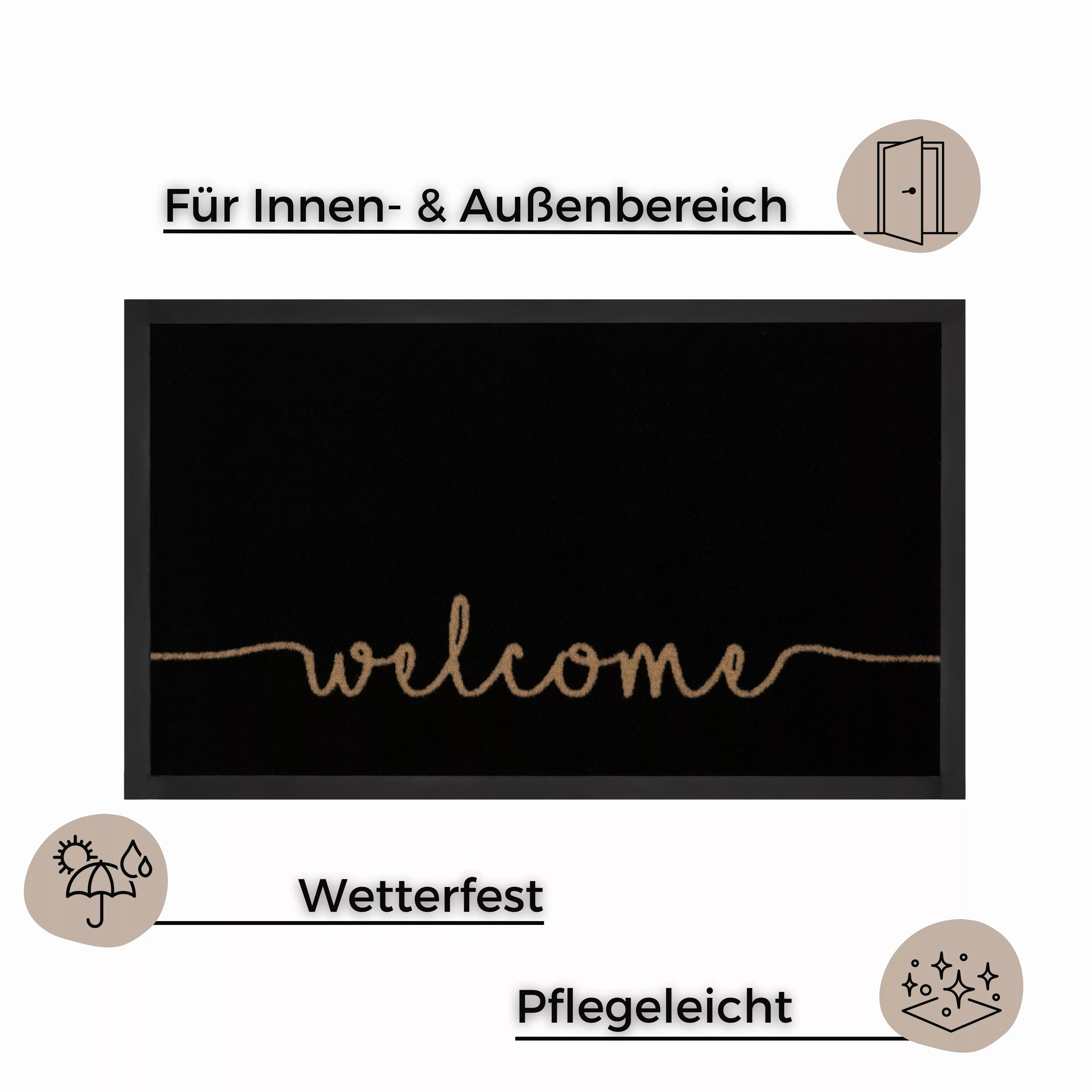 HANSE Home Fußmatte »Cozy Welcome, Türmatte«, rechteckig, 5 mm Höhe, Waschb günstig online kaufen