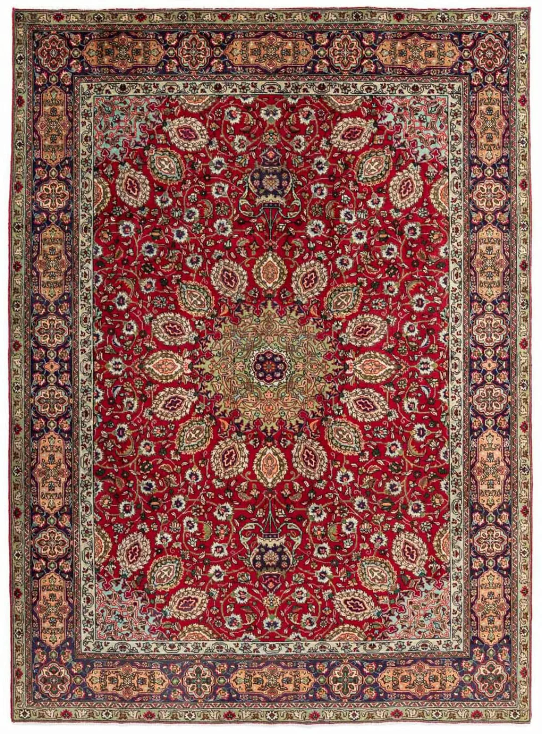 morgenland Wollteppich »Täbriz Medaillon Rosso 295 x 210 cm«, rechteckig, 1 günstig online kaufen