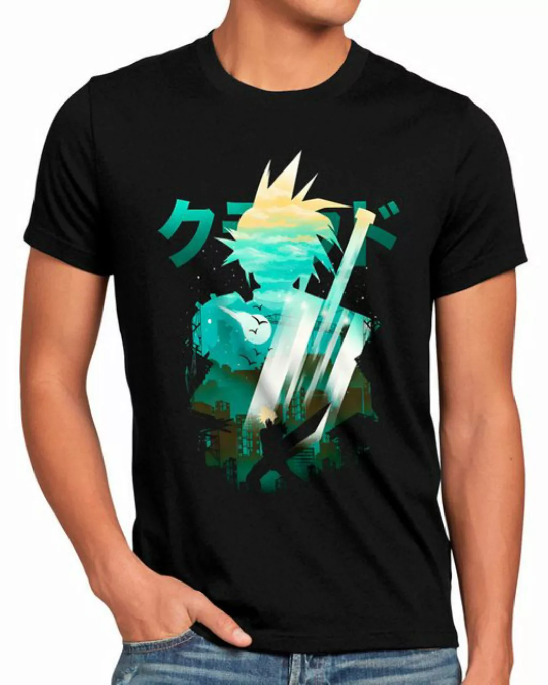 style3 Print-Shirt Herren T-Shirt Midgar Hero final fantasy 7 VII rebirth c günstig online kaufen