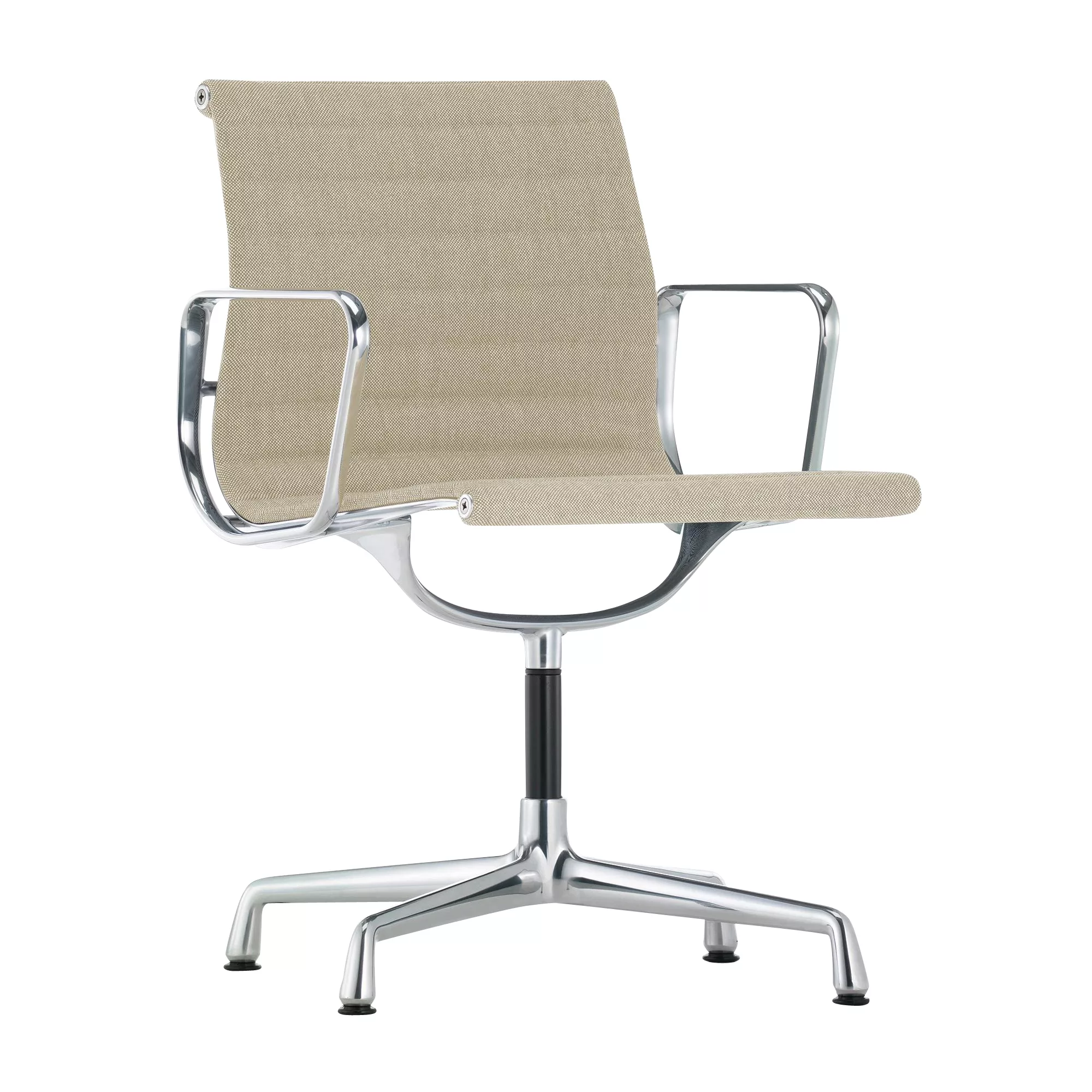 Vitra - EA 104 Aluminium Chair Armlehnstuhl - warmes grau/elfenbein/Sitzflä günstig online kaufen
