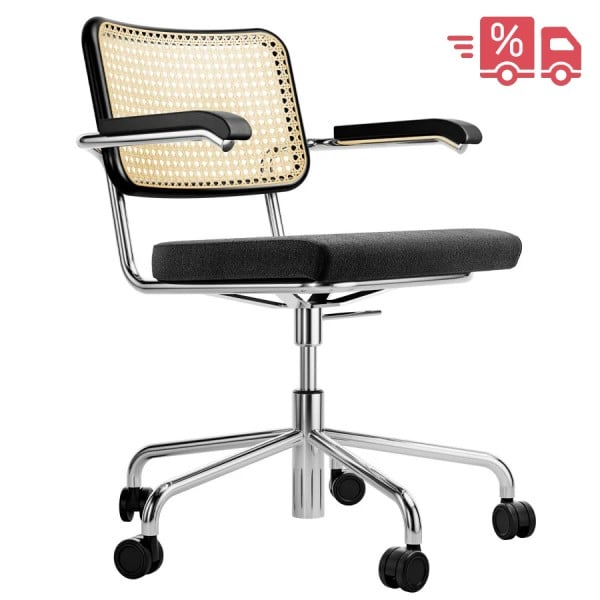 ABVERKAUF: THONET Drehsessel S 64 SPVDR Atelier mit Armlehnen | Sitz gepols günstig online kaufen