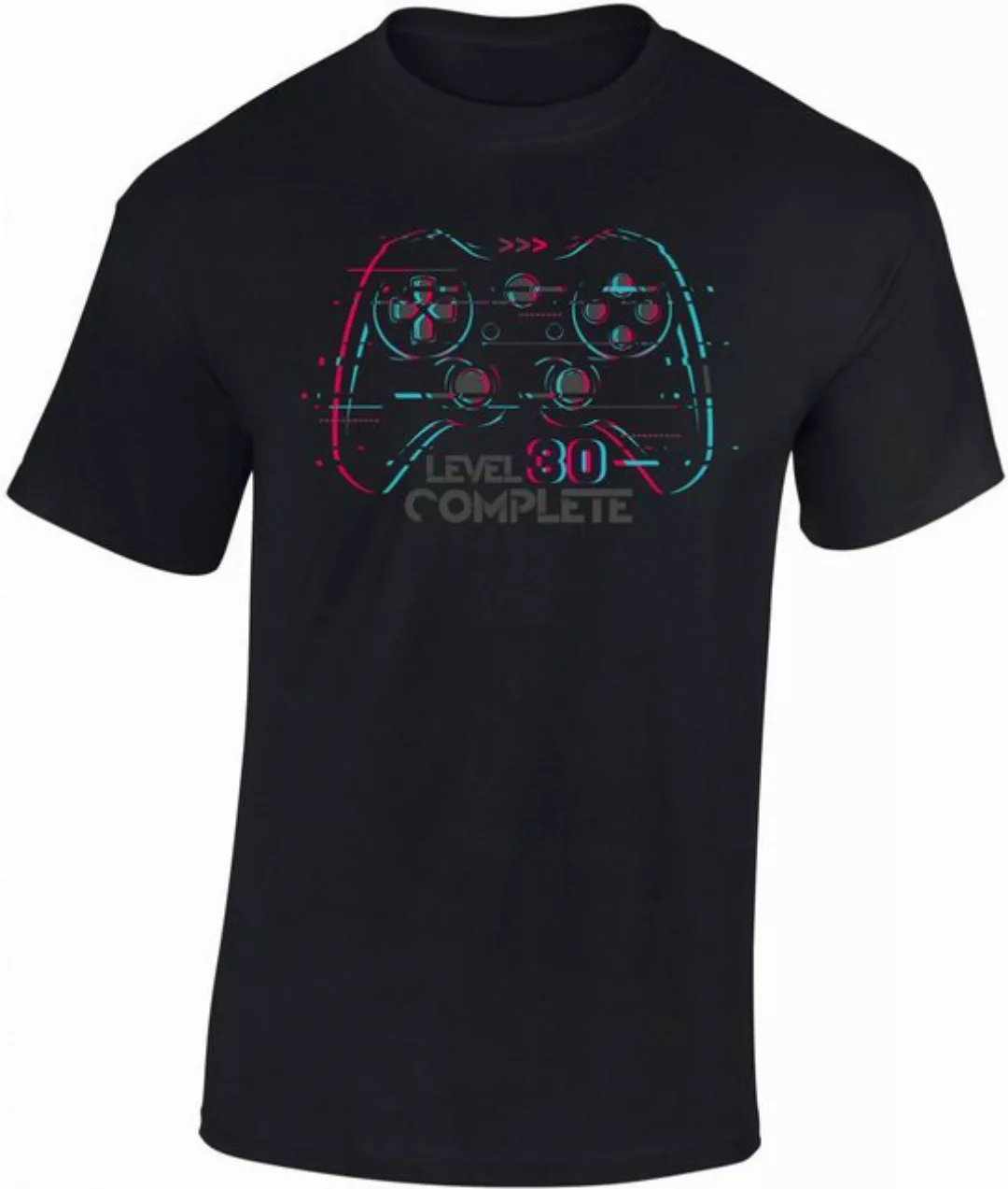 Baddery Print-Shirt Geburtstagsgeschenk für Gamer, 30 Jahre, "Level 30 comp günstig online kaufen