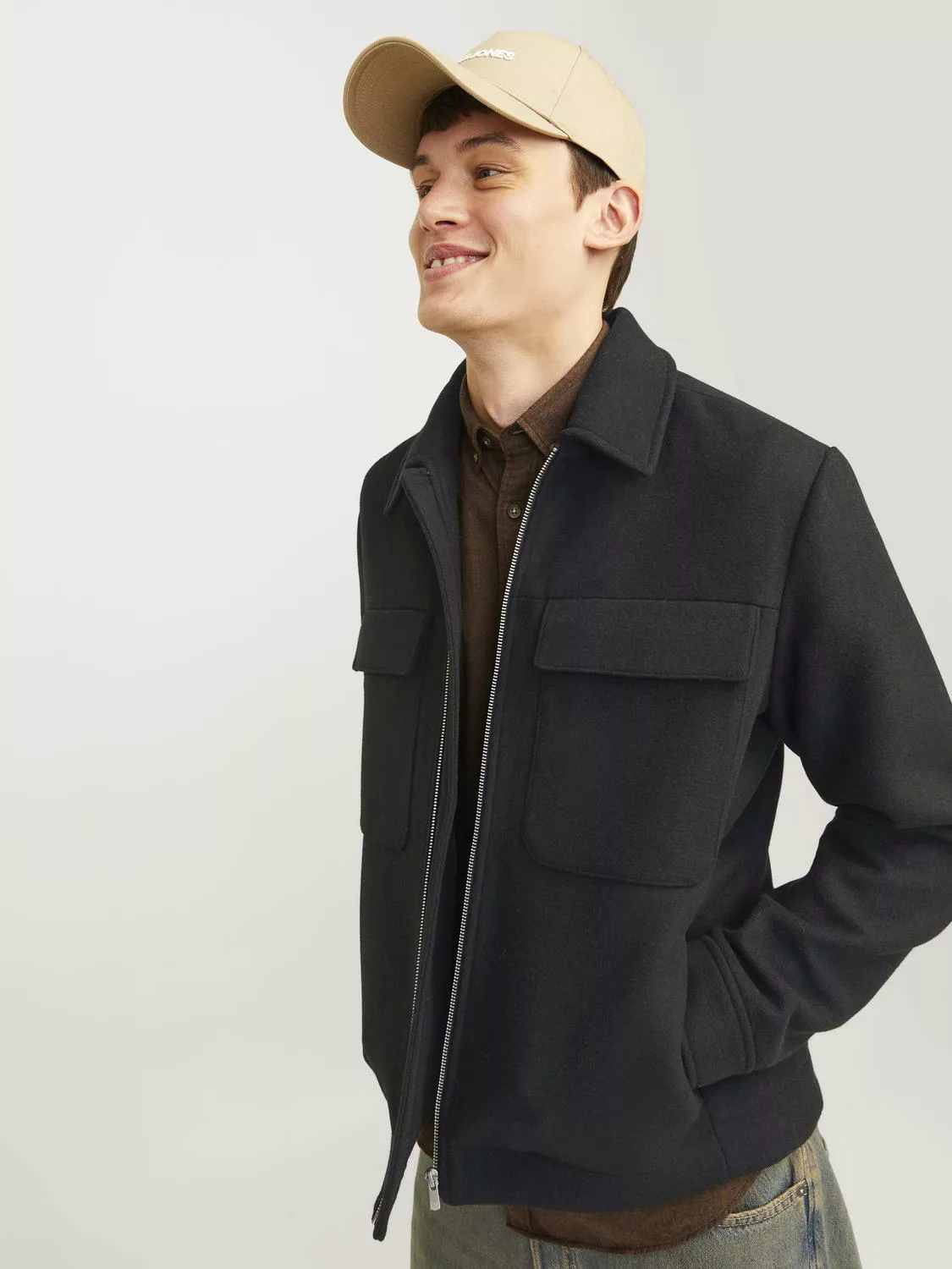 Jack & Jones Wolljacke "JPRBLURUSSEL WOOL BLEND JACKET SN", ohne Kapuze günstig online kaufen