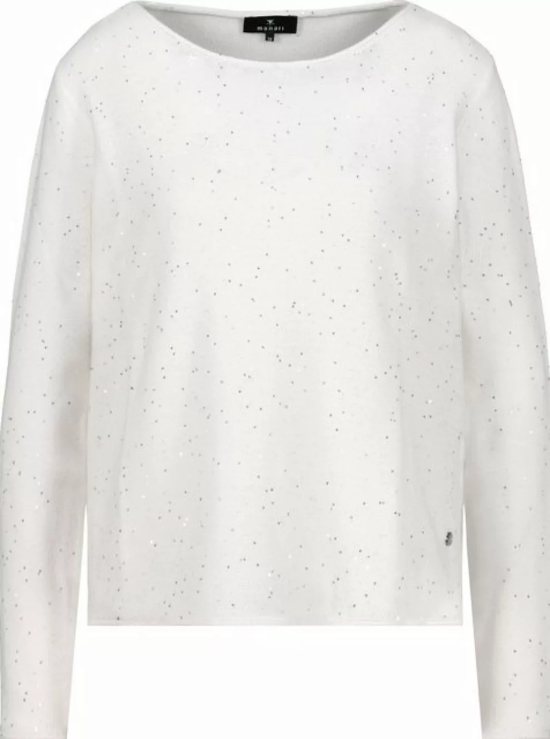 Monari Blusenshirt Pailletten-Pullover off-white günstig online kaufen