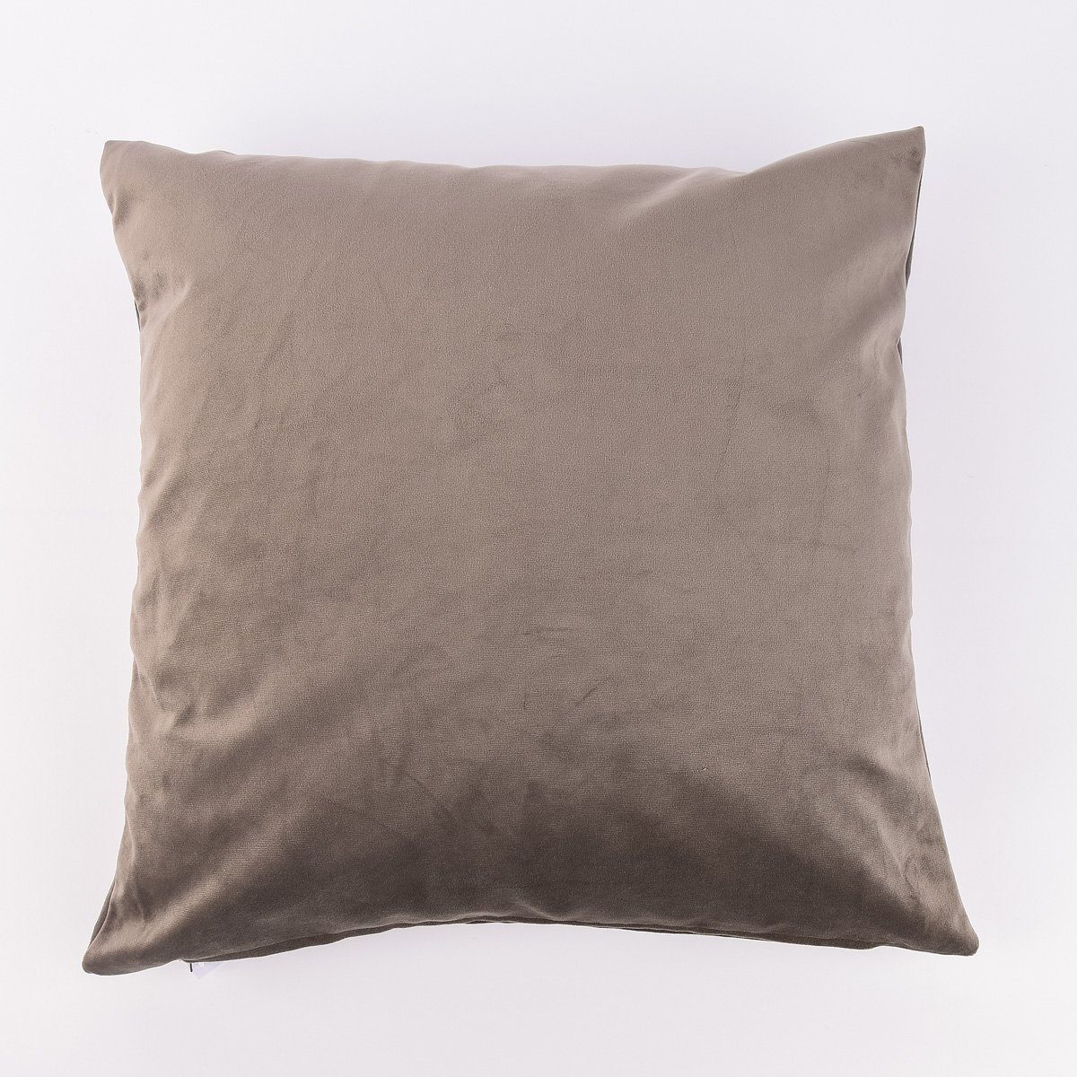 Dekokissen Kissenhülle Duval Samtkissen taupe 40x40cm günstig online kaufen