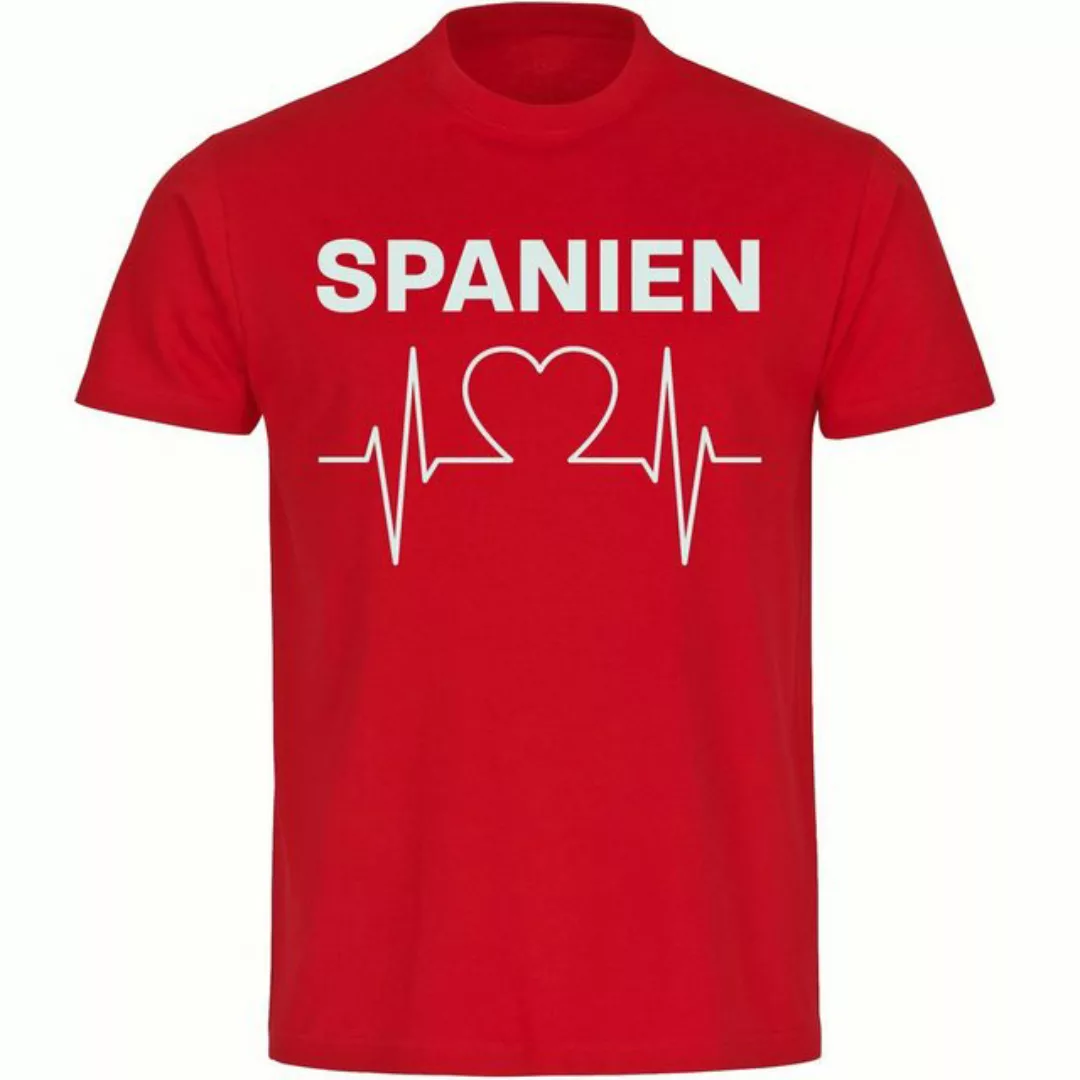 multifanshop T-Shirt Herren Spanien - Herzschlag - Männer günstig online kaufen