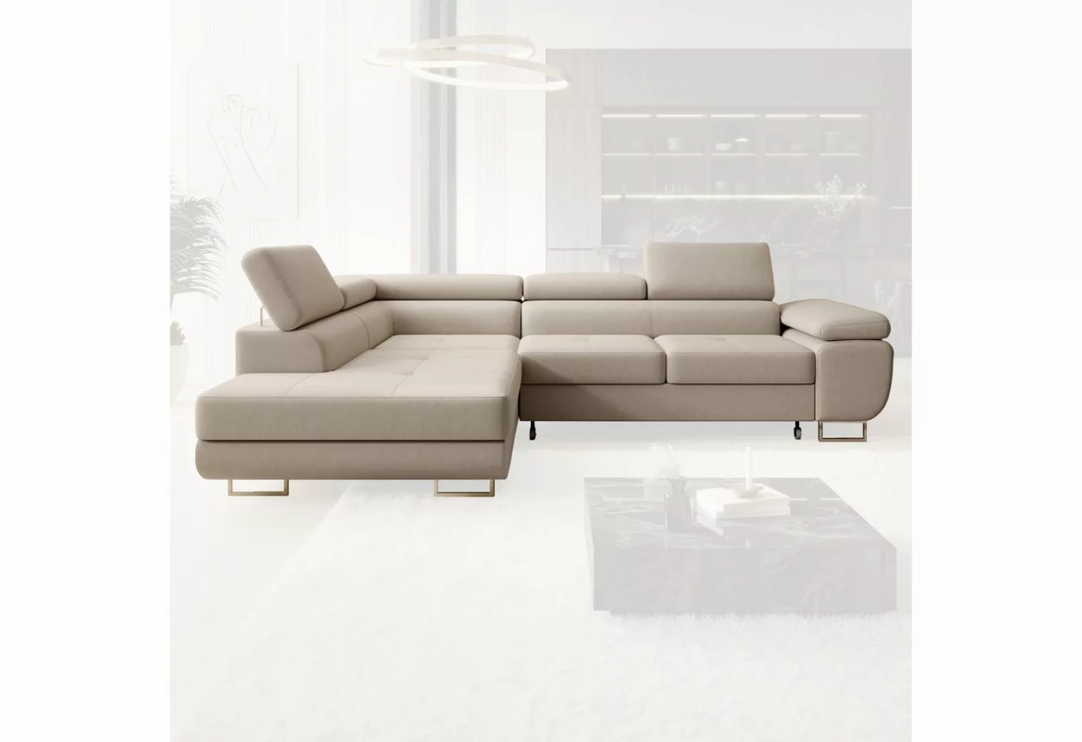 NEXT COLLECTION Ecksofa Wild, Verstellbare Kopfstützen günstig online kaufen