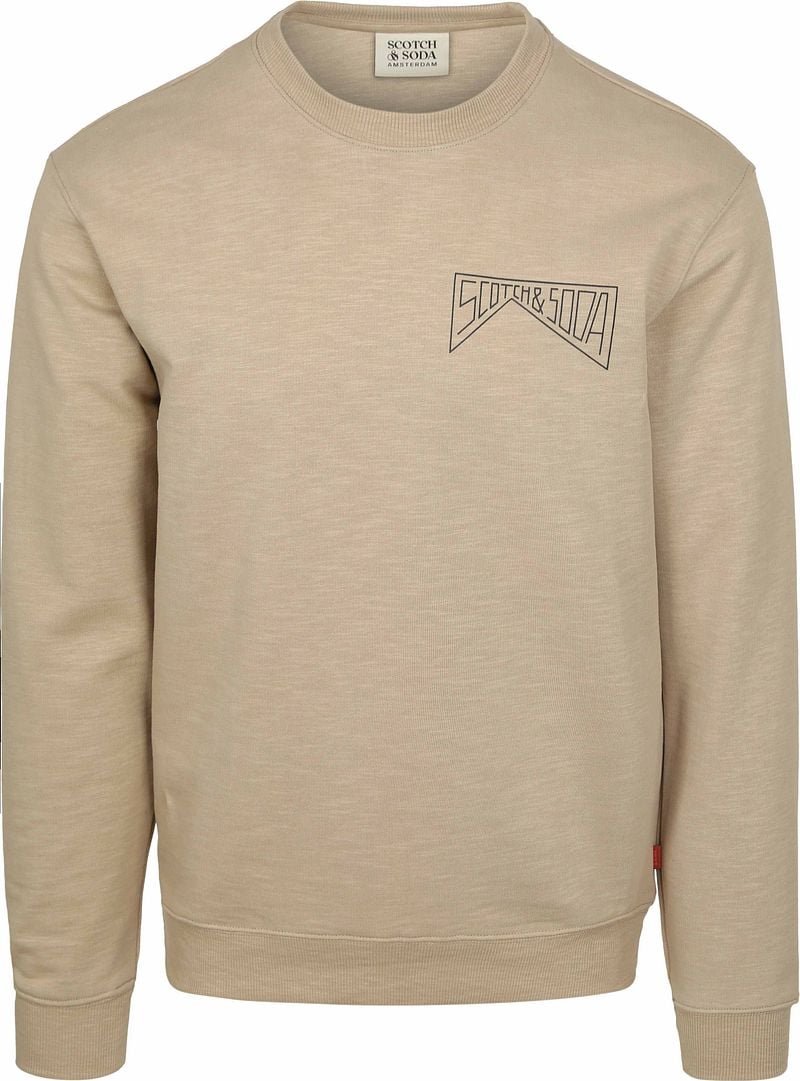 Scotch and Soda Pullover Logo Beige - Größe L günstig online kaufen