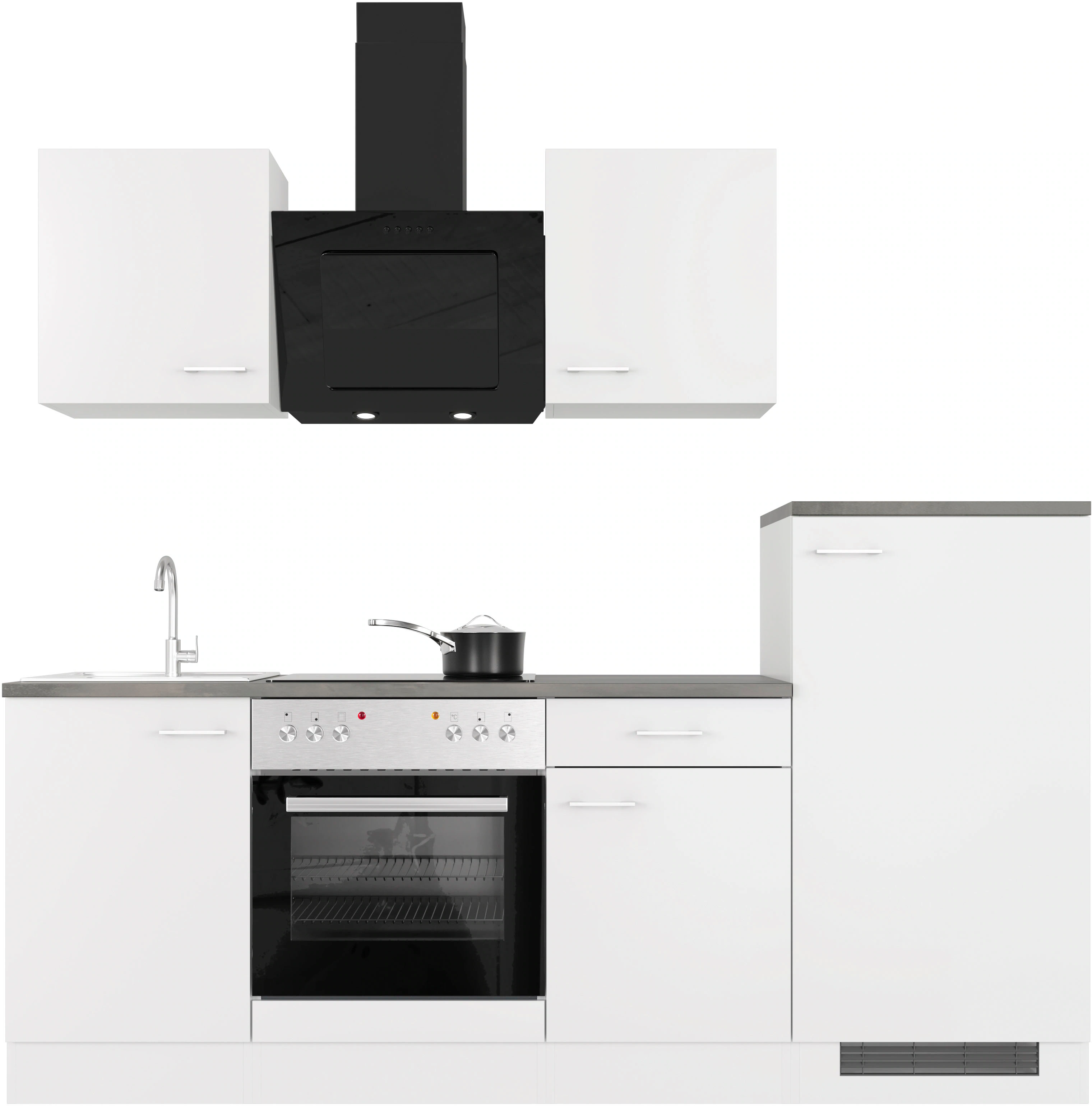Flex-Well Küchenzeile "Lucca", mit E-Geräten, Breite 220 cm, in vielen Farb günstig online kaufen